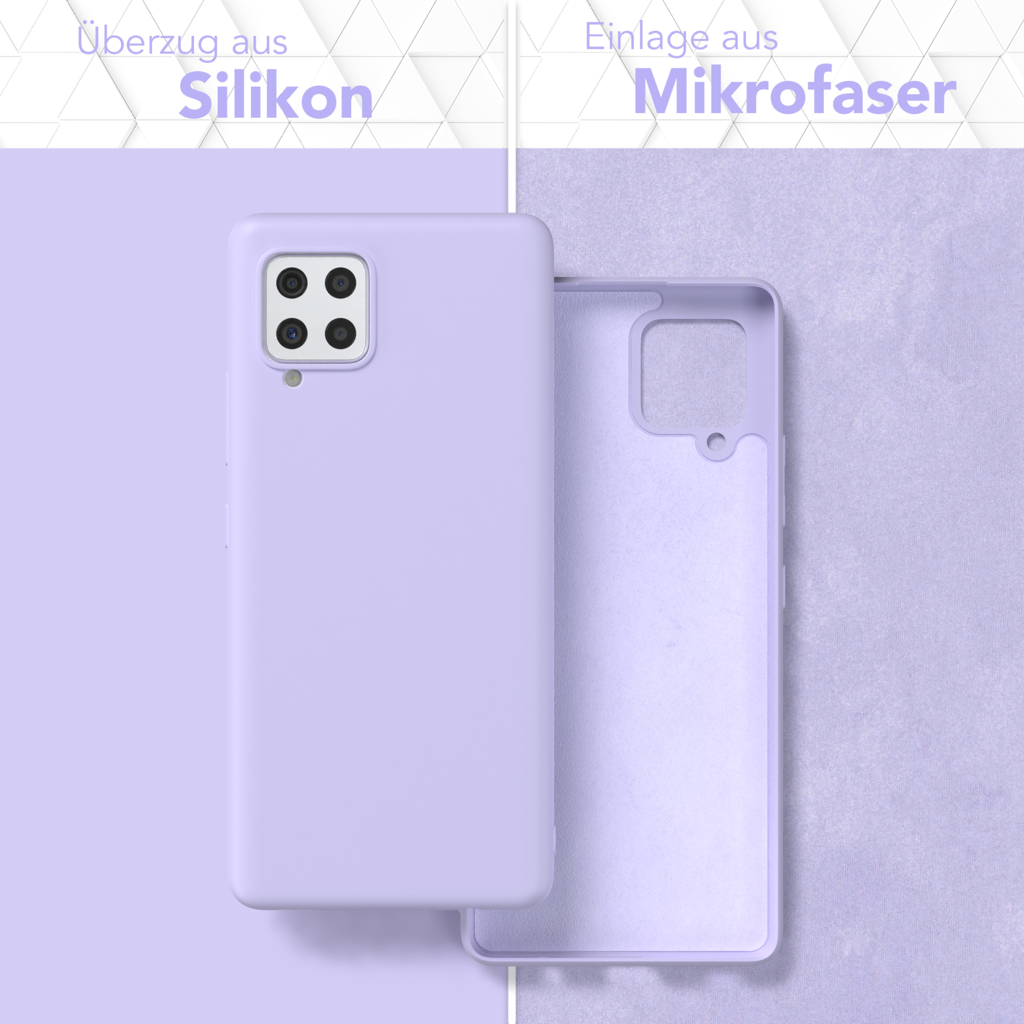 EAZY CASE TPU Violett / Samsung, A42 Lavendel Silikon Handycase Lila 5G, Galaxy Matt, Backcover