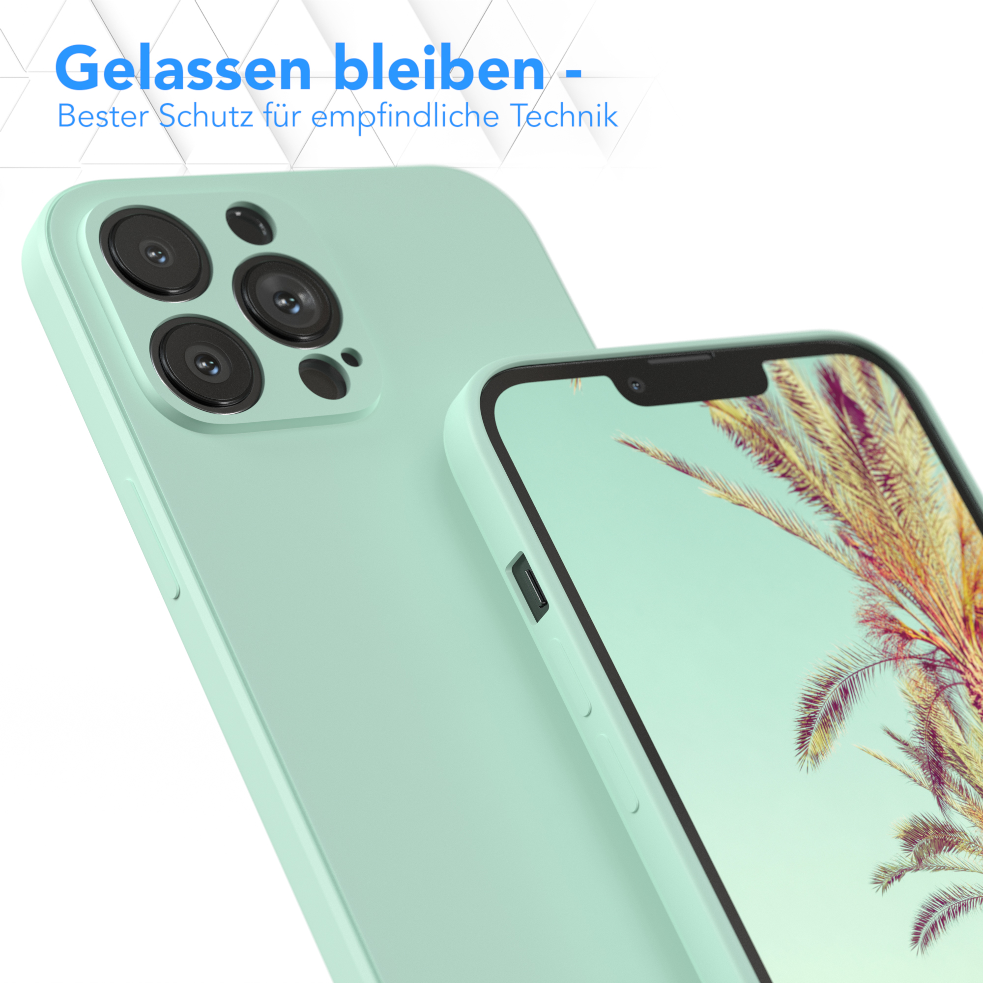 Pro Apple, EAZY Matt, Grün CASE Max, TPU 13 Mint Handycase Silikon Backcover, iPhone