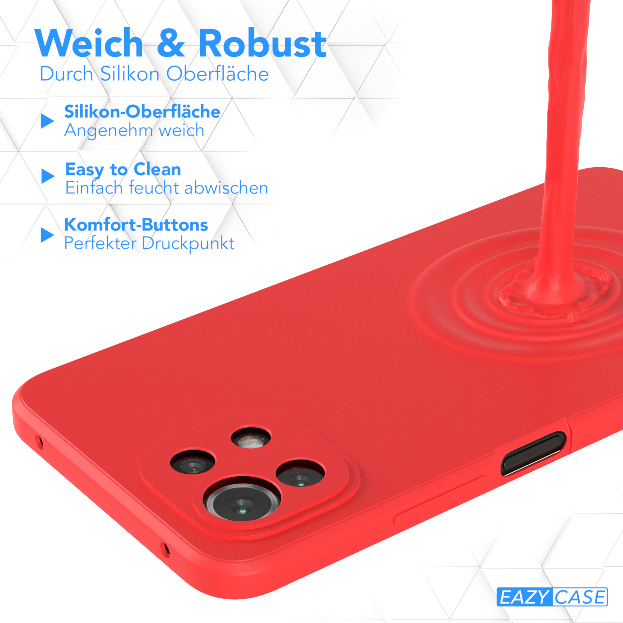 Handycase Xiaomi, Silikon NE, EAZY 5G Lite Mi Rot CASE Lite Matt, / TPU 11 / 5G Backcover, 11