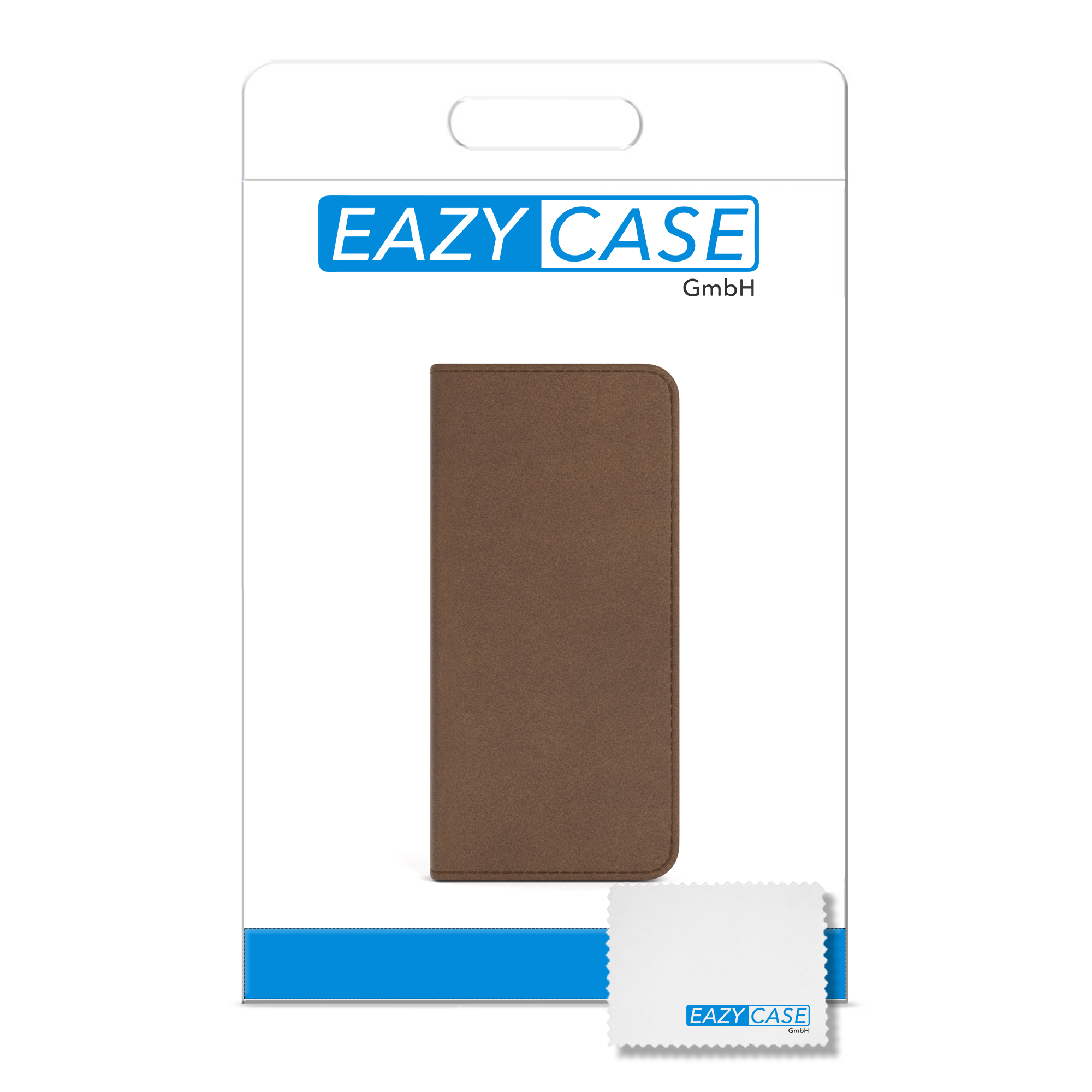 EAZY CASE Bookstyle Klapphülle Braun S8, Galaxy Kartenfach, mit Vintage Bookcover, Samsung