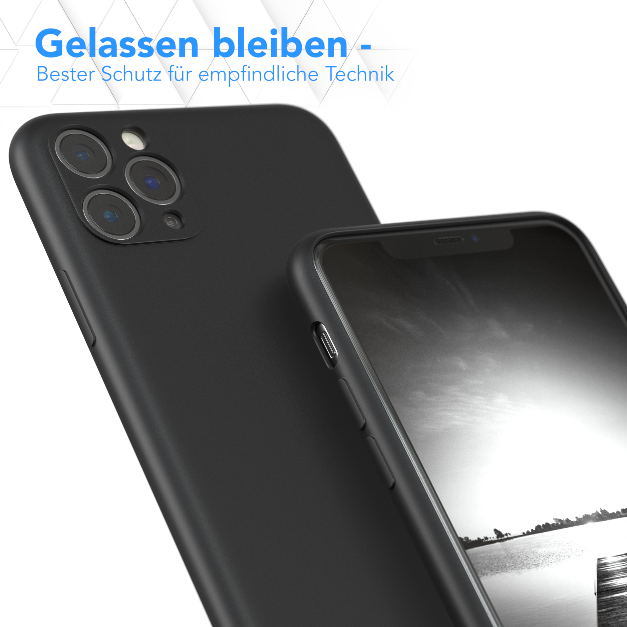 EAZY CASE TPU Handycase Max, iPhone 11 Matt, Silikon Pro Backcover, Schwarz Apple