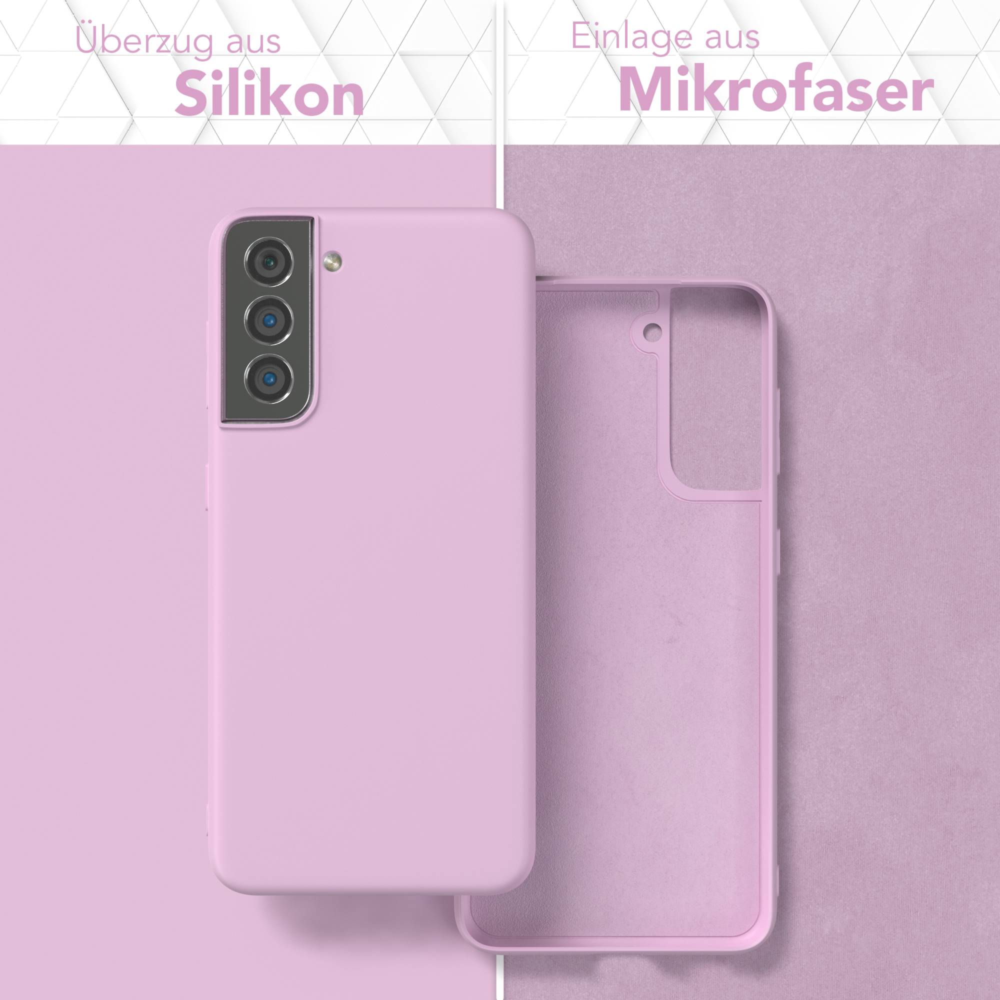 EAZY CASE TPU Silikon Galaxy Flieder Handycase S21 / Matt, Lila 5G, Backcover, Samsung