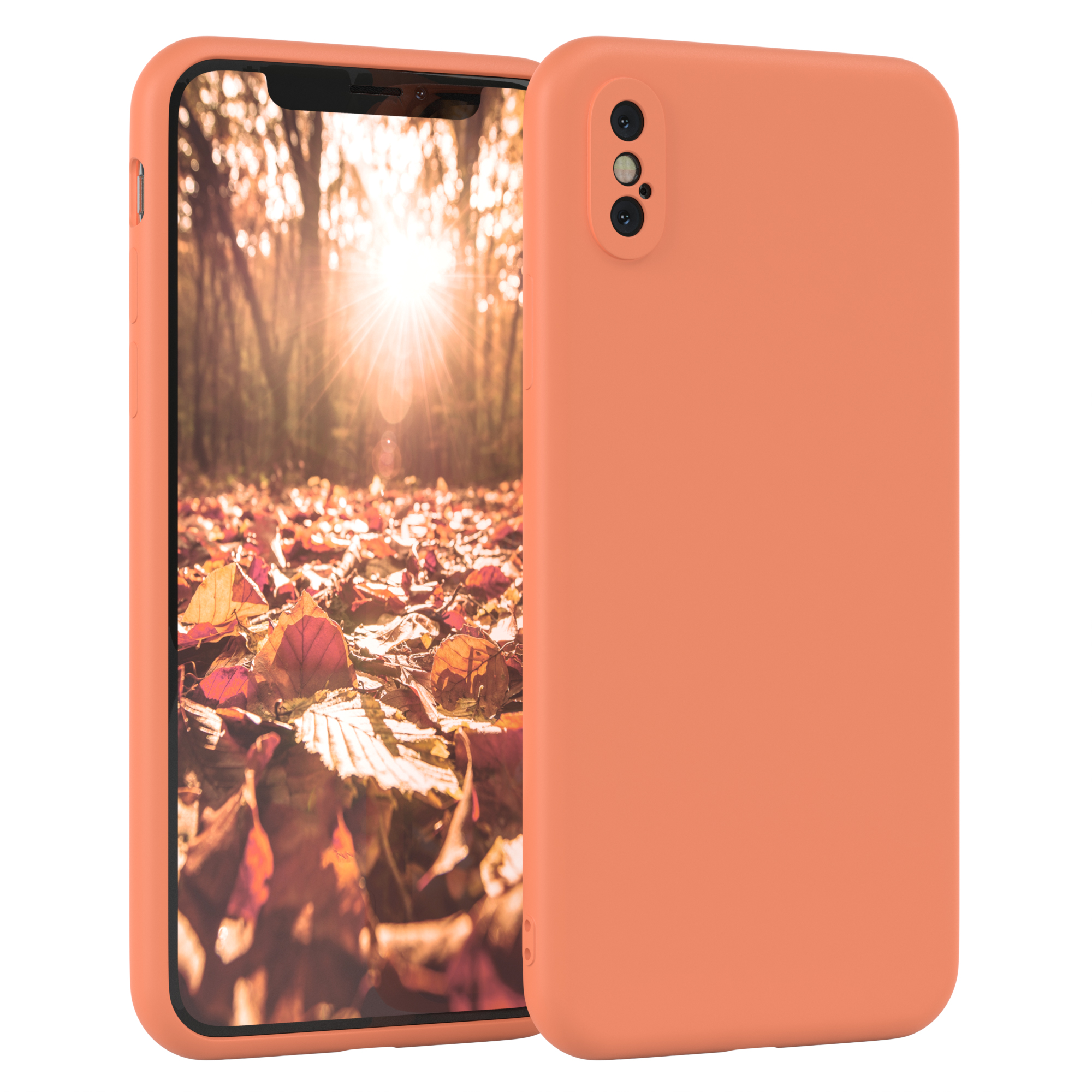 EAZY CASE TPU Silikon Orange Handycase X iPhone Matt, / XS, Backcover, Apple