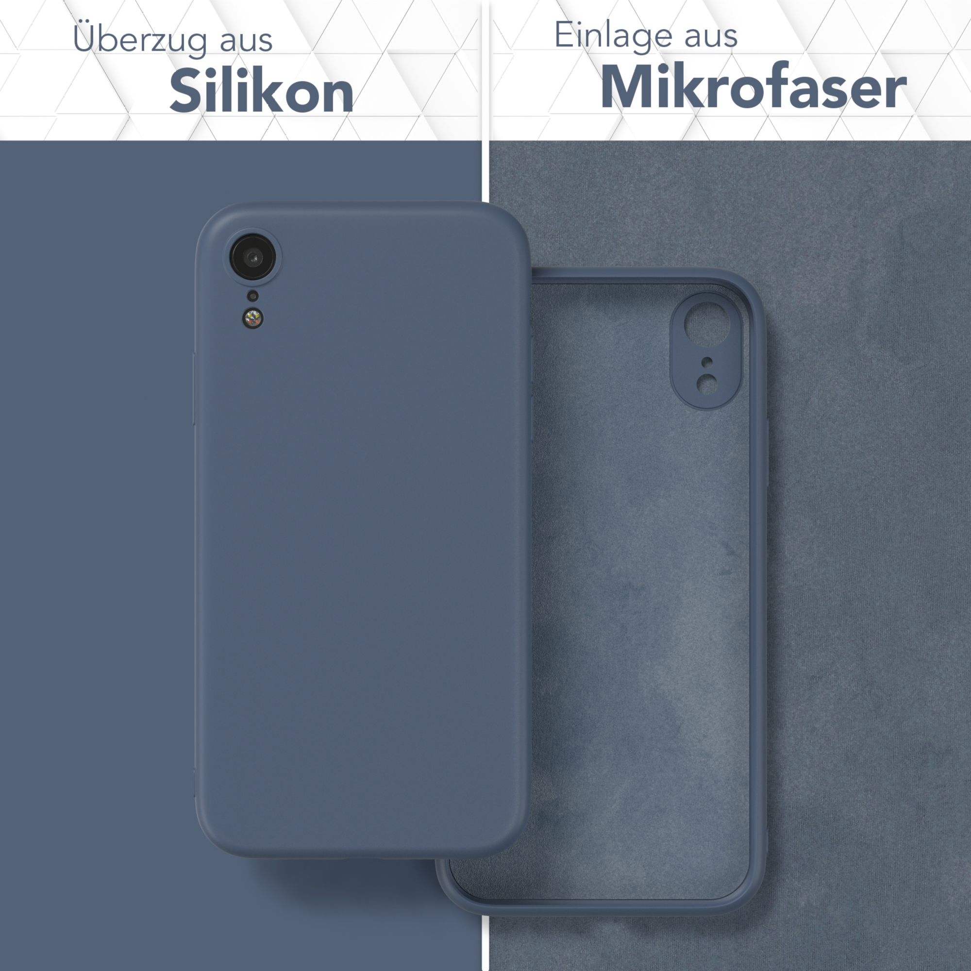 EAZY CASE Apple, Silikon Backcover, Handycase Blau TPU iPhone Petrol / Matt, XR