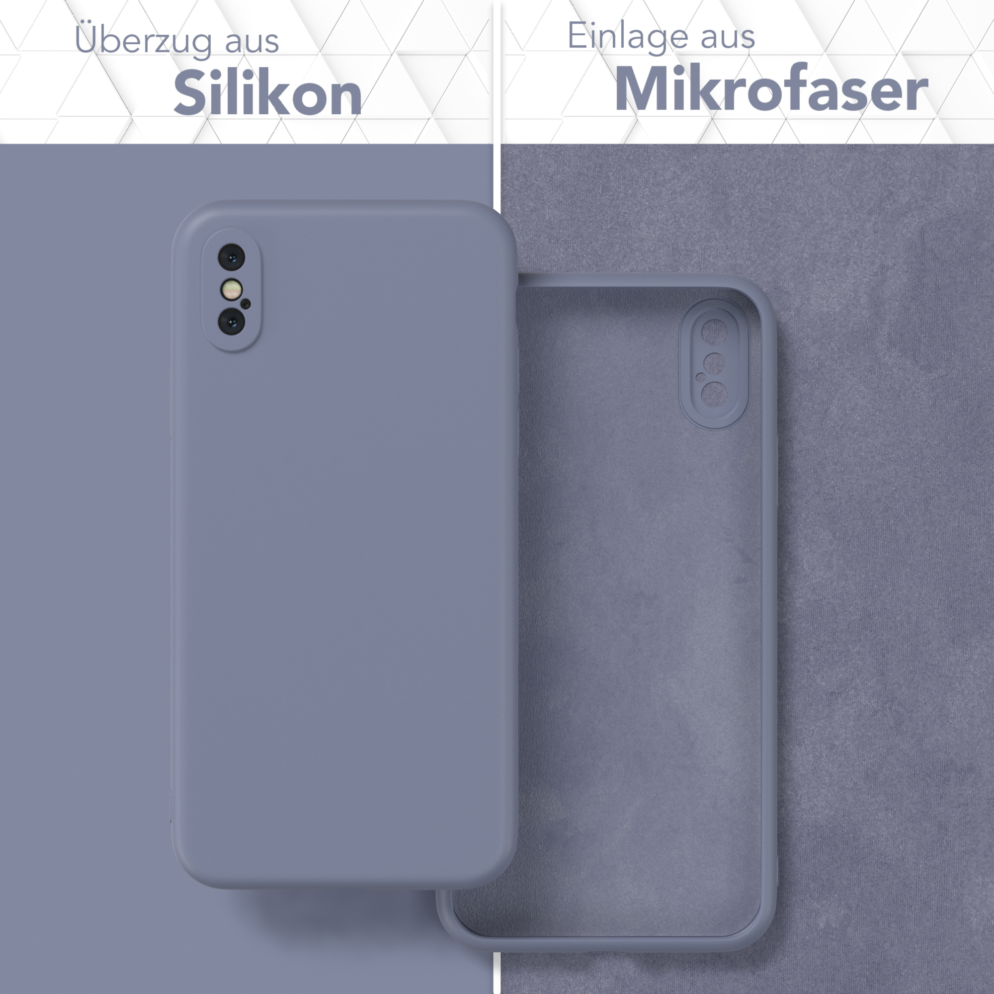 EAZY Silikon iPhone Apple, TPU XS, Backcover, CASE Handycase X Matt, Blau Eis /