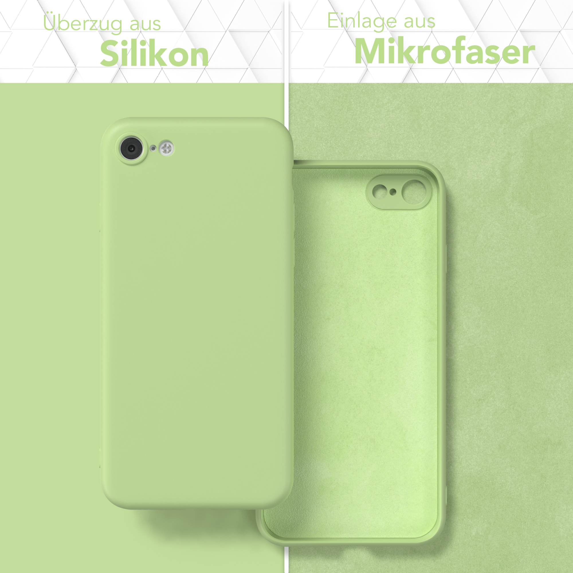 EAZY CASE TPU Silikon SE iPhone 2020, SE 7 Backcover, Apple, / 2022 / Handycase Grün iPhone 8, Matt
