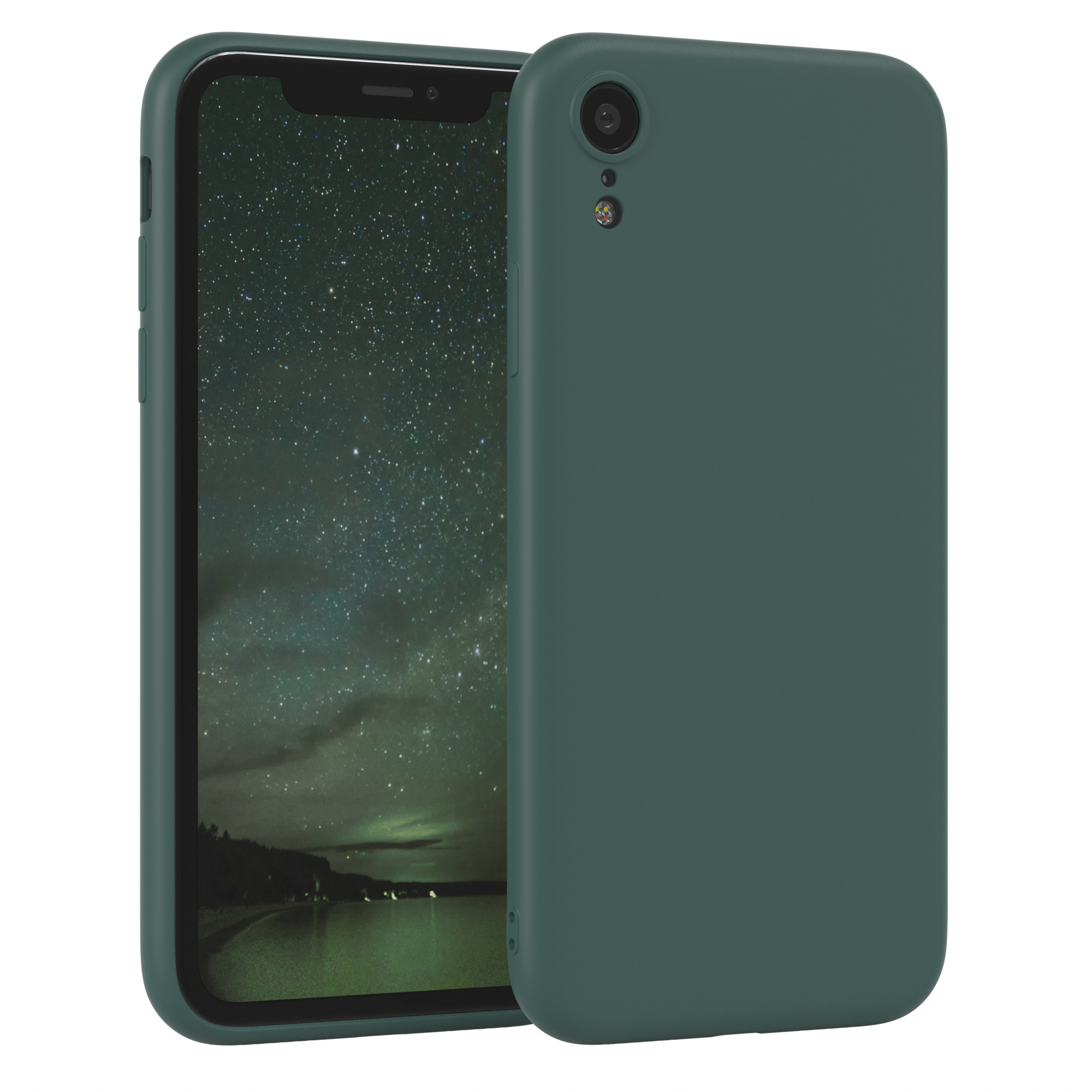 Grün Handycase iPhone / TPU Matt, Nachtgrün EAZY Silikon XR, Apple, Backcover, CASE