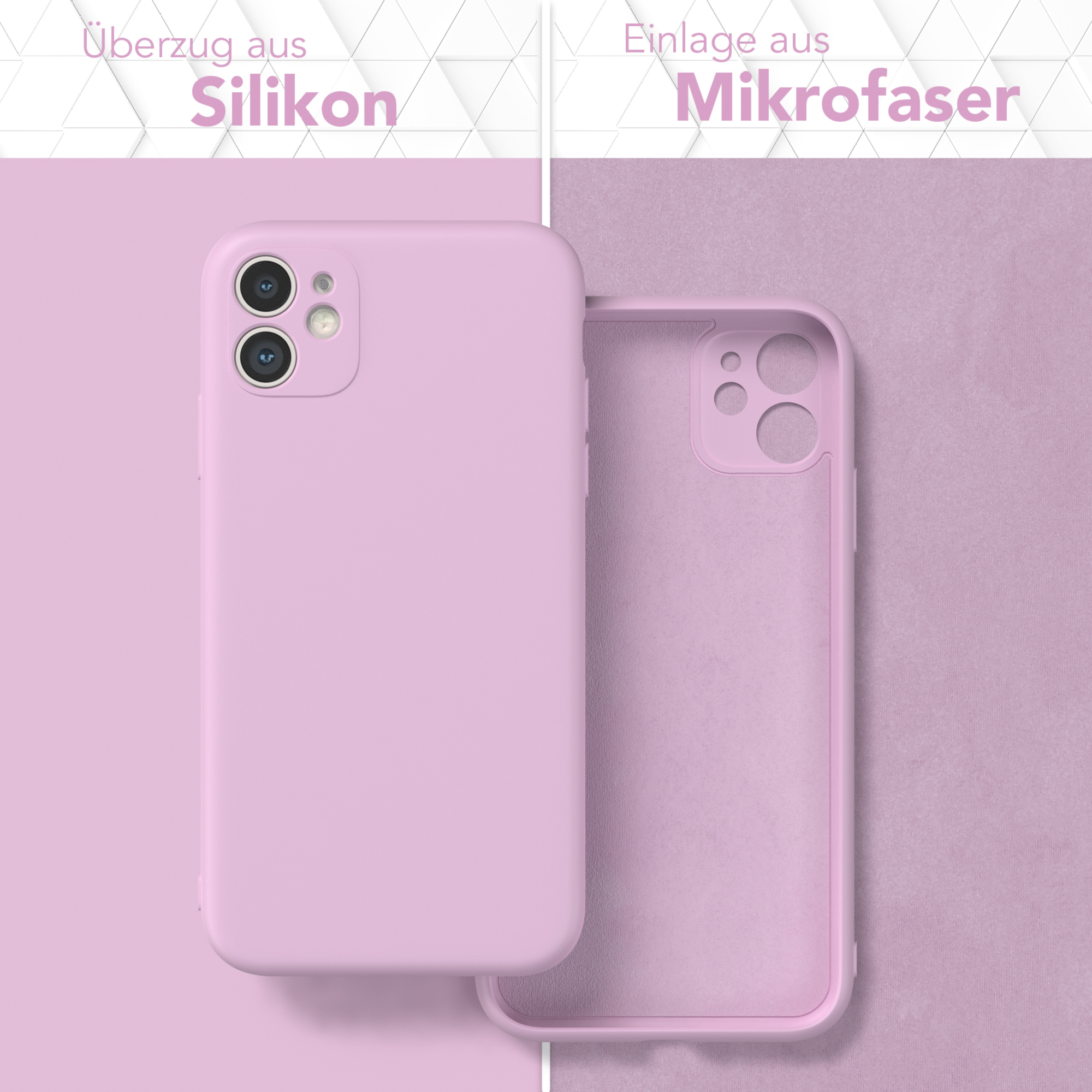 EAZY CASE Silikon iPhone Handycase / TPU Matt, Backcover, Apple, Flieder Lila 11