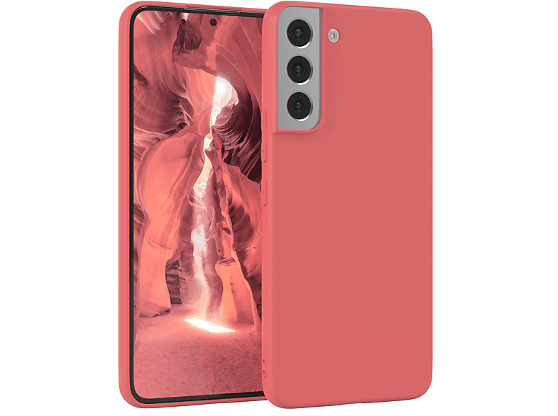 Handycase Backcover, Rot 5G, Plus S22 CASE Matt, Hellrot / Samsung, Silikon Galaxy TPU EAZY