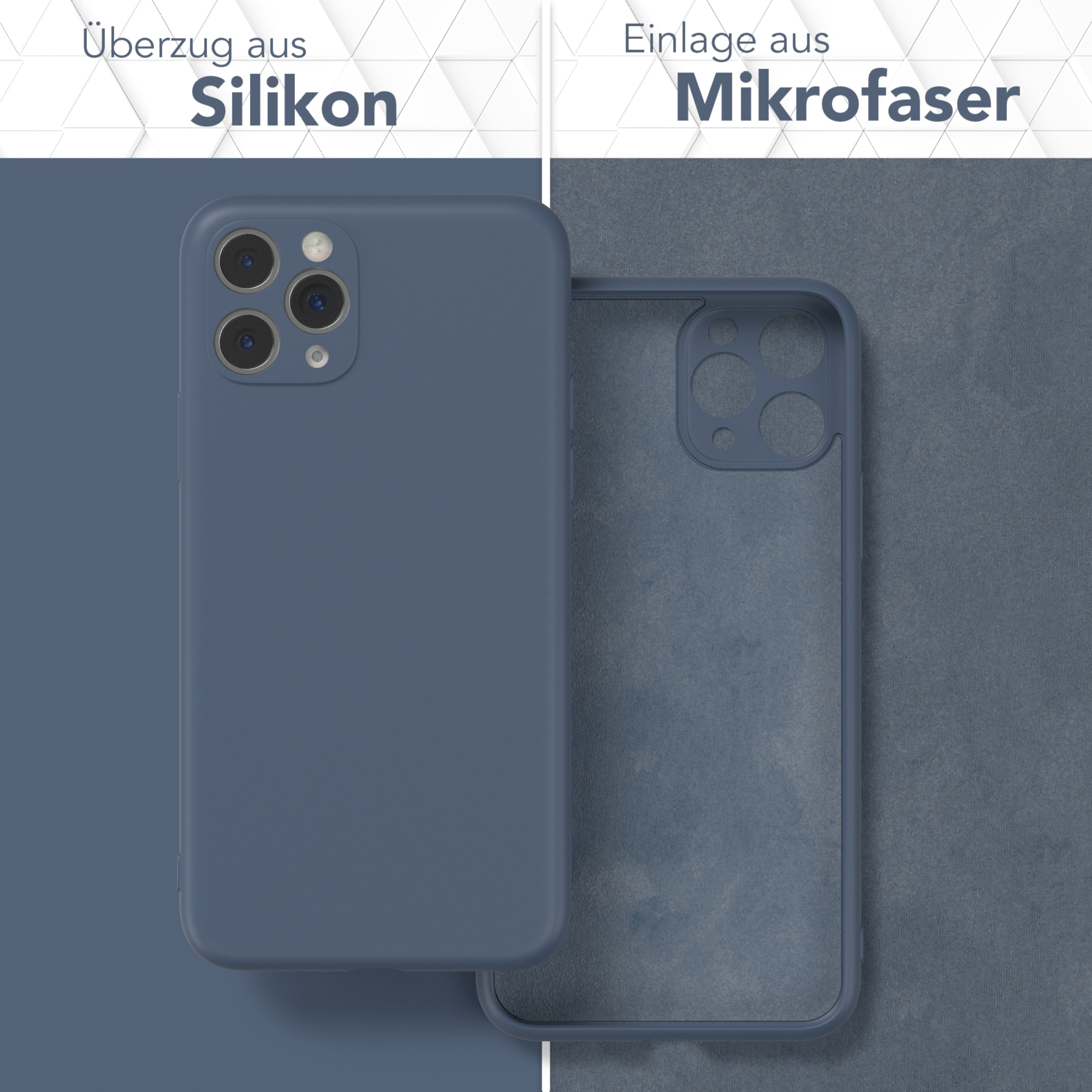 EAZY CASE TPU Silikon Handycase Backcover, Petrol 11 / Blau iPhone Apple, Pro, Matt