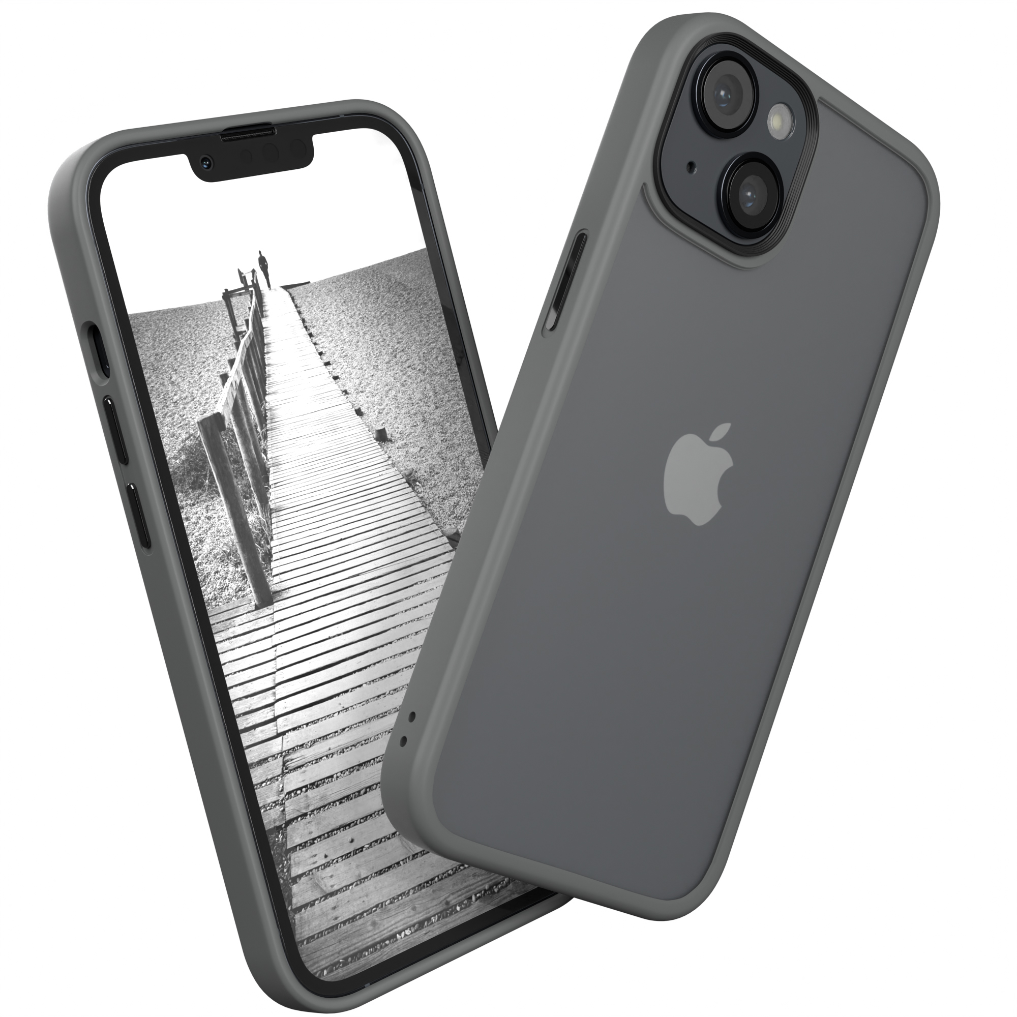 Backcover, 13, Matt, iPhone EAZY Apple, Case CASE 14 / iPhone Grau Outdoor