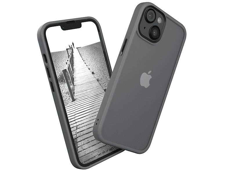 / iPhone iPhone Matt, Outdoor Case EAZY Grau 14 Backcover, 13, Apple, CASE