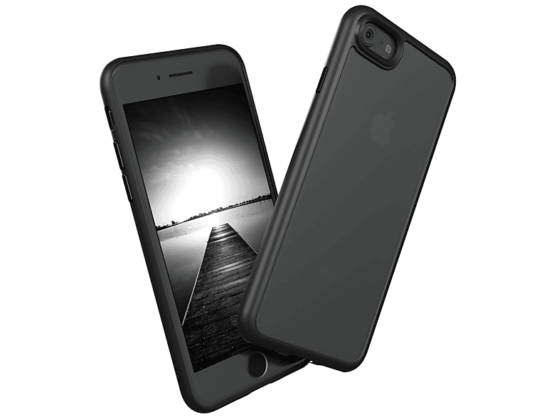 EAZY CASE Outdoor Case Apple, Backcover, 2022 2020, iPhone 7 Schwarz / Matt, SE iPhone / 8, SE