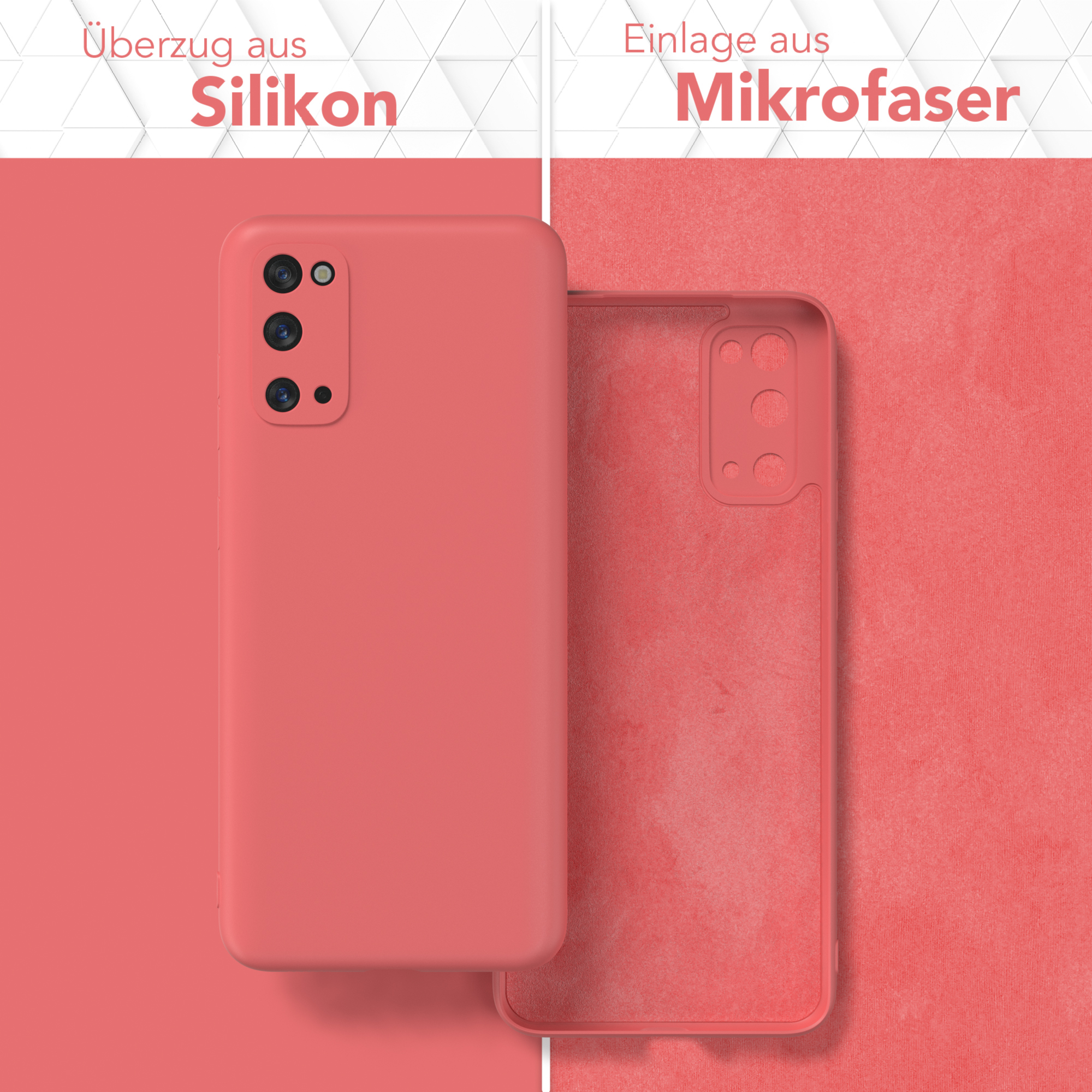 EAZY CASE TPU Silikon Matt, S20, Backcover, / Galaxy Hellrot Rot Handycase Samsung