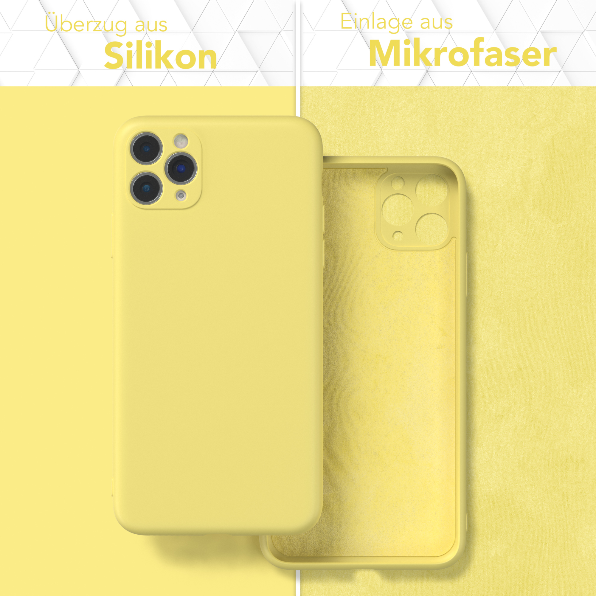 Silikon Gelb CASE Pro Matt, iPhone Backcover, TPU Max, Handycase EAZY 11 Apple,