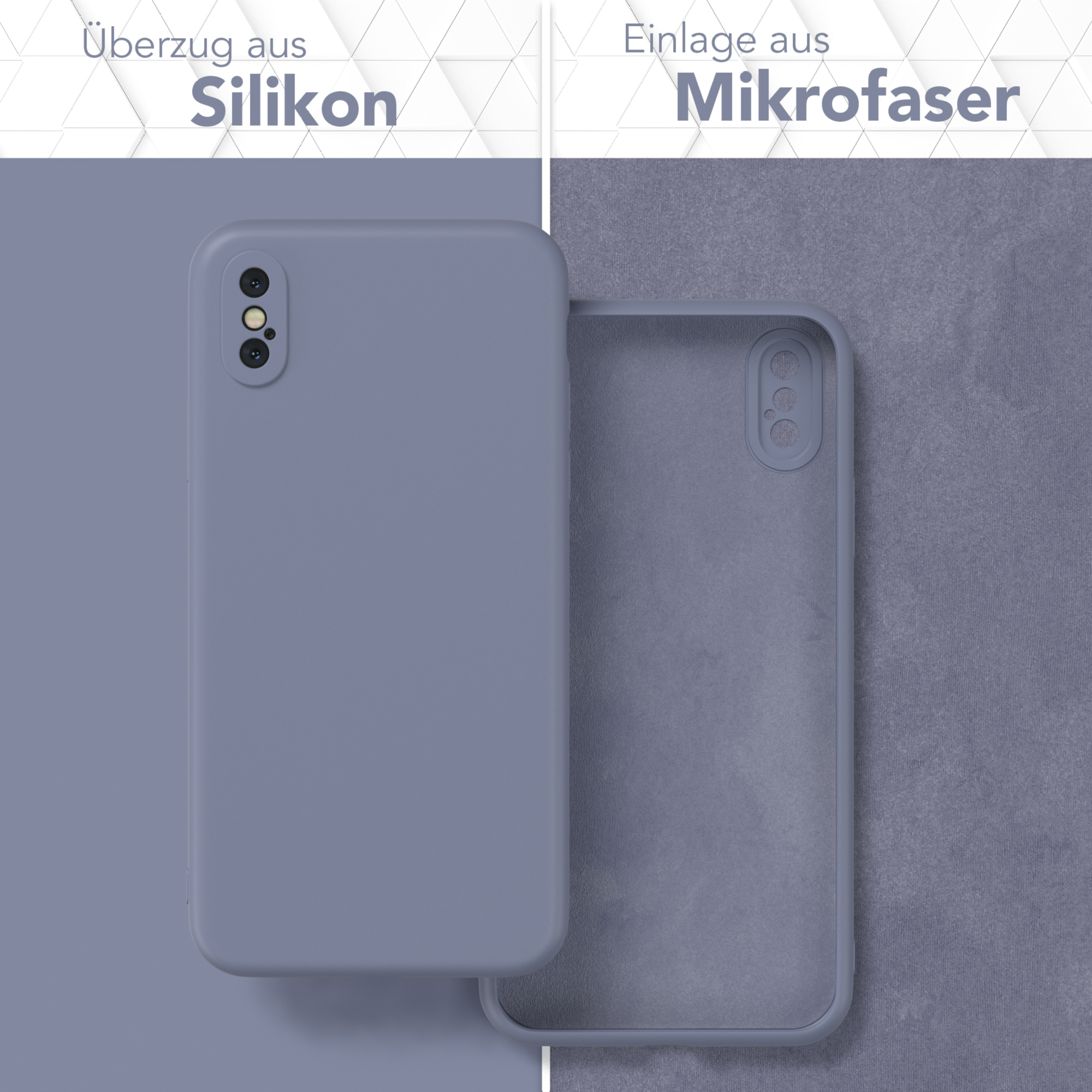EAZY CASE TPU Silikon Blau XS Eis Apple, Handycase Max, iPhone Backcover, Matt