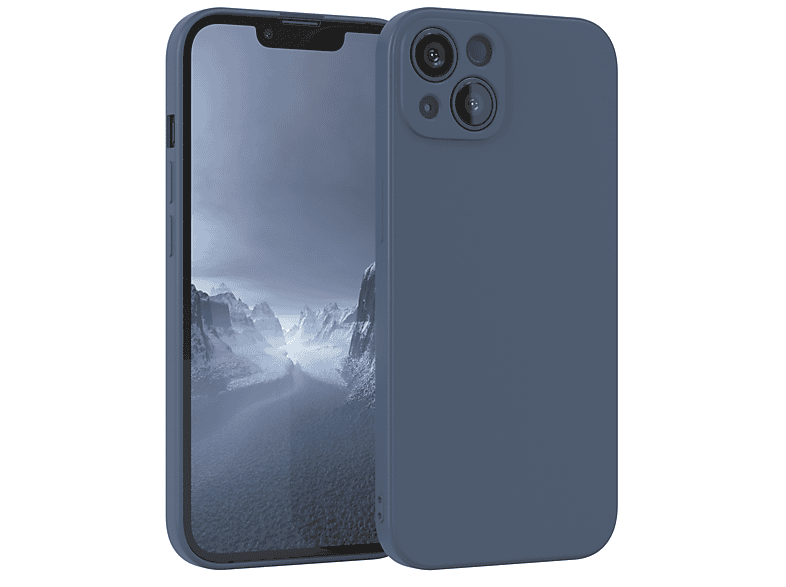 TPU / Petrol Backcover, Matt, Apple, EAZY CASE Blau iPhone Handycase 13, Silikon