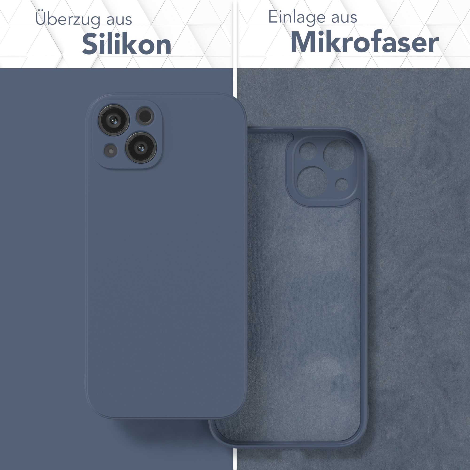 iPhone Petrol Backcover, CASE Blau Matt, / EAZY Apple, Silikon TPU 13, Handycase