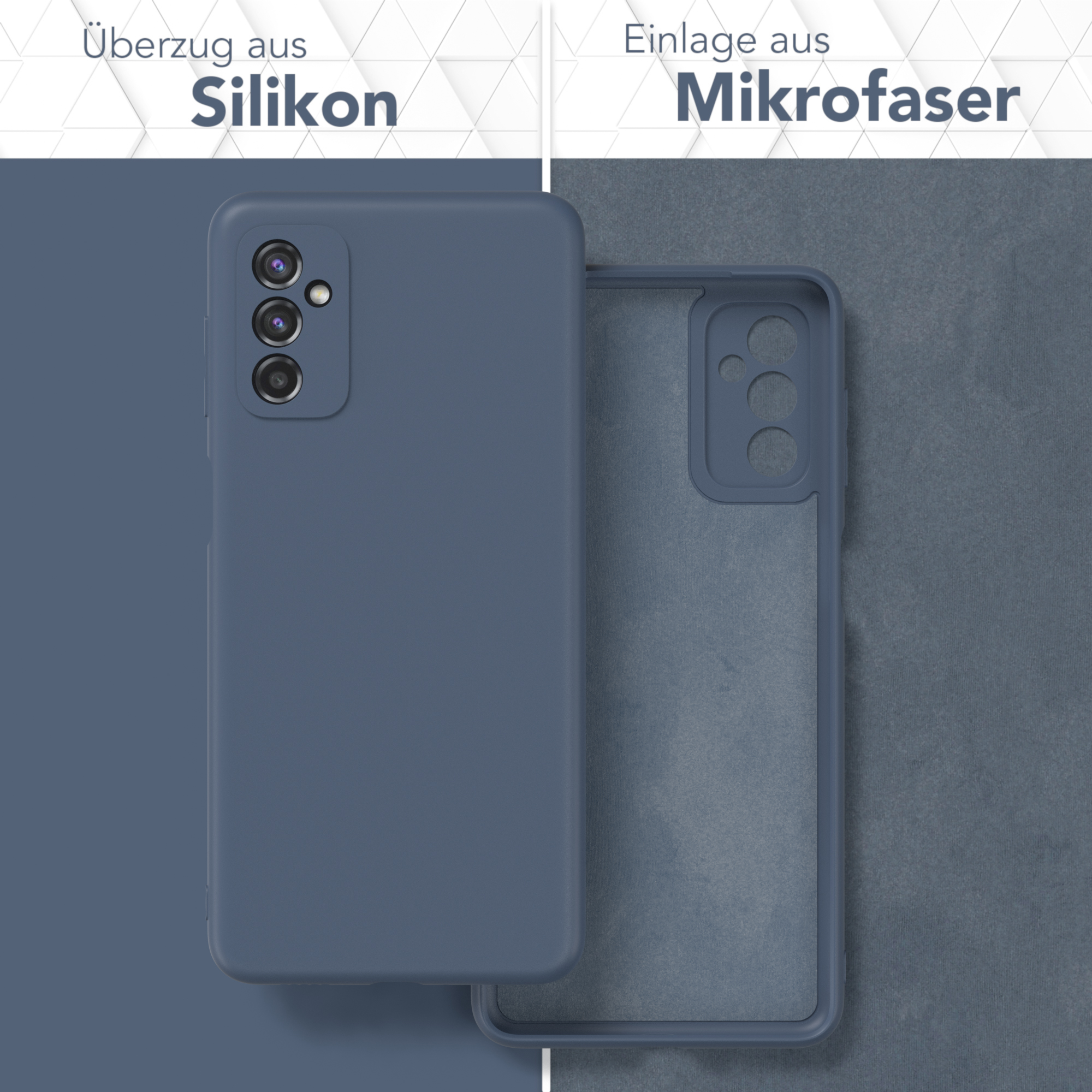 Backcover, CASE Silikon EAZY TPU Handycase Blau Matt, M52 / Galaxy Samsung, 5G, Petrol