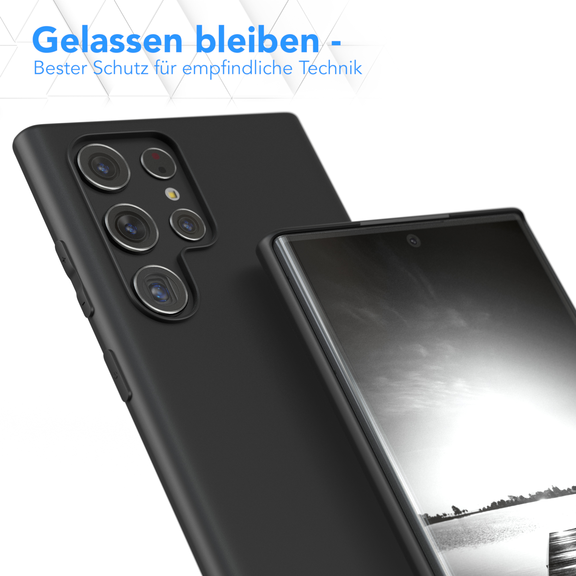 EAZY Samsung, Handycase Backcover, Silikon Ultra S22 Galaxy Matt, 5G, TPU CASE Schwarz