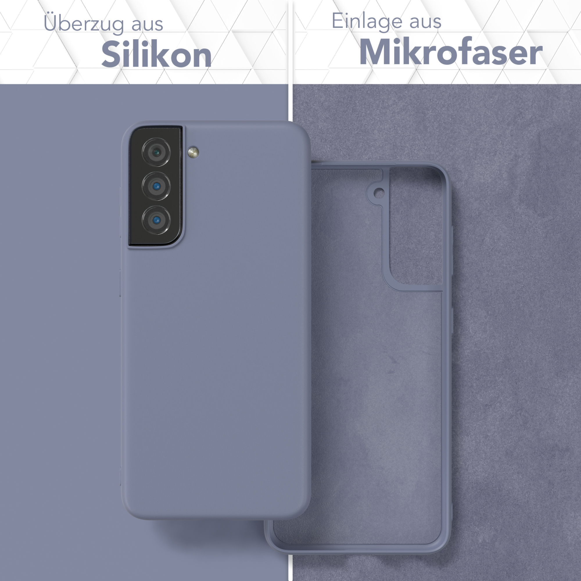 EAZY Silikon Handycase Eis 5G, TPU Backcover, Galaxy Samsung, Matt, S21 CASE Blau