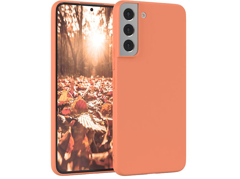 Backcover, Handycase CASE S22 TPU Silikon Galaxy 5G, Plus Matt, EAZY Samsung, Orange