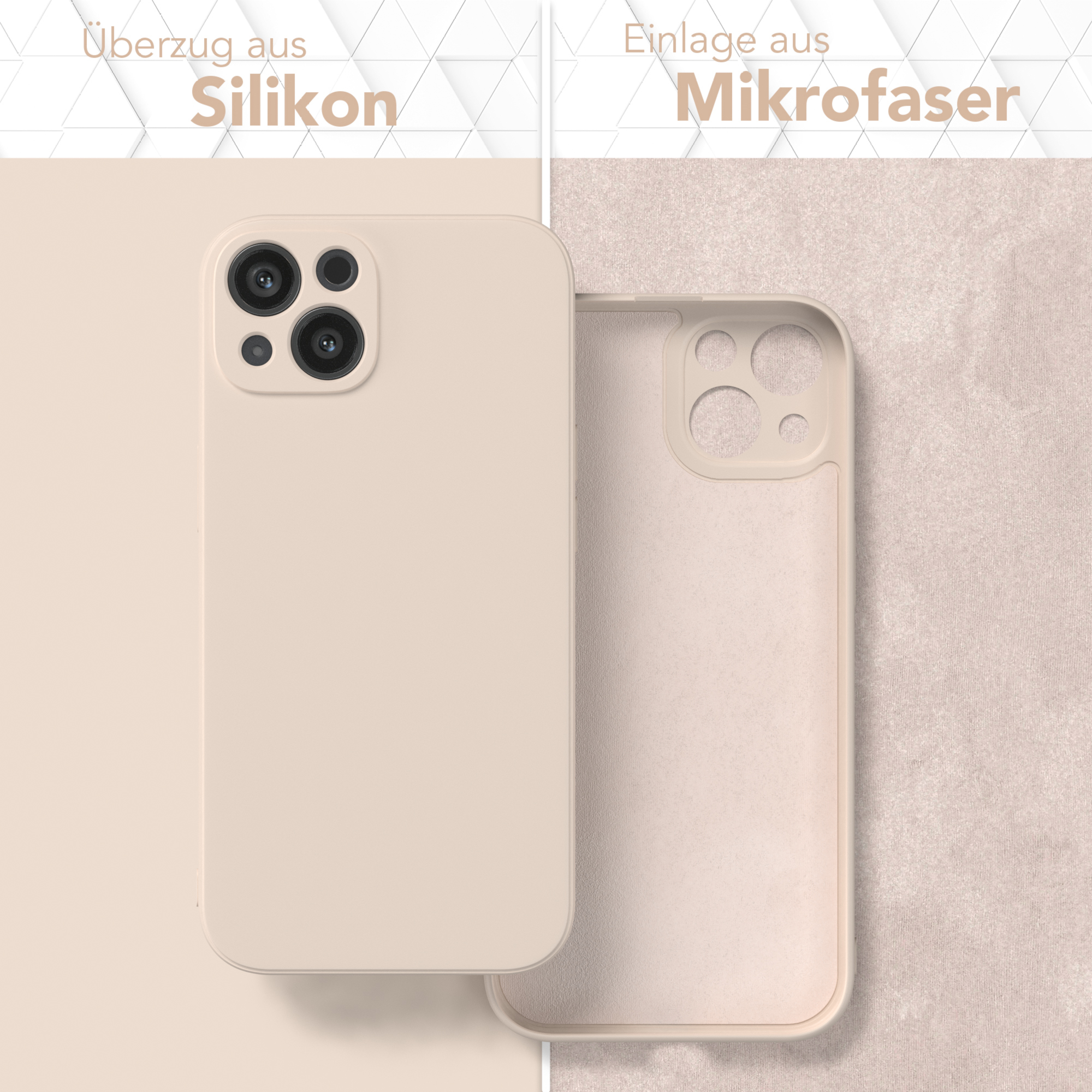 Backcover, Taupe 13, Handycase Beige CASE Apple, Silikon iPhone / Matt, EAZY TPU