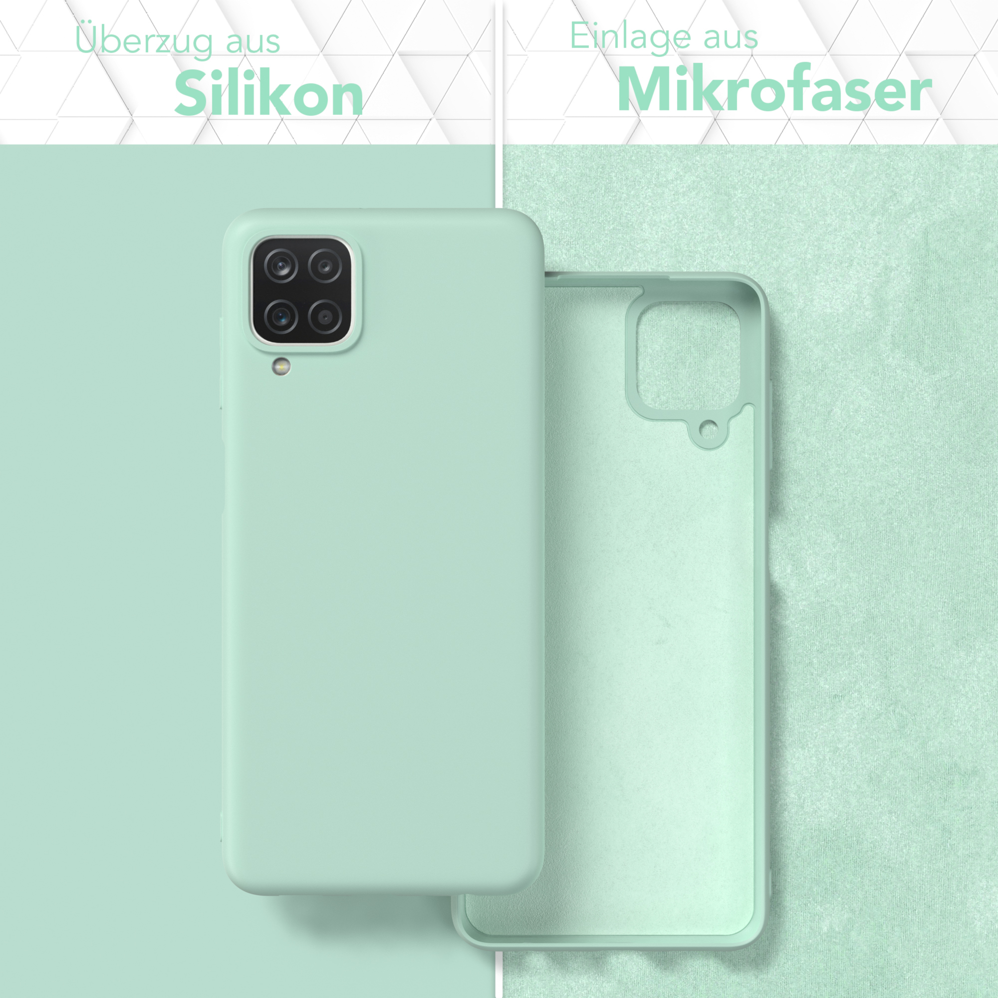 Mint Silikon Backcover, A12, Matt, CASE EAZY TPU Handycase Galaxy Samsung, Grün