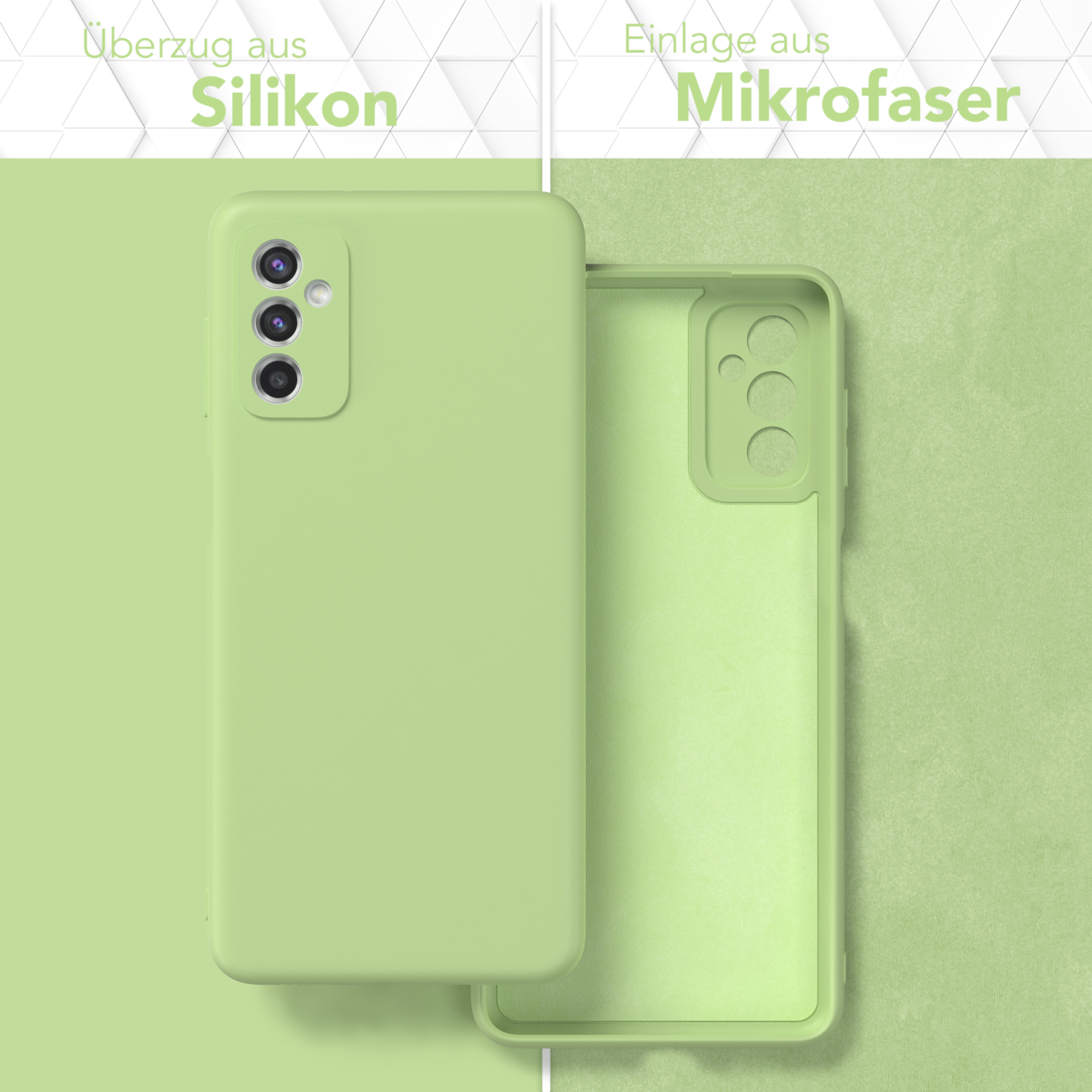 EAZY CASE TPU Silikon Galaxy Samsung, Handycase Matt, M52 Backcover, 5G, Grün