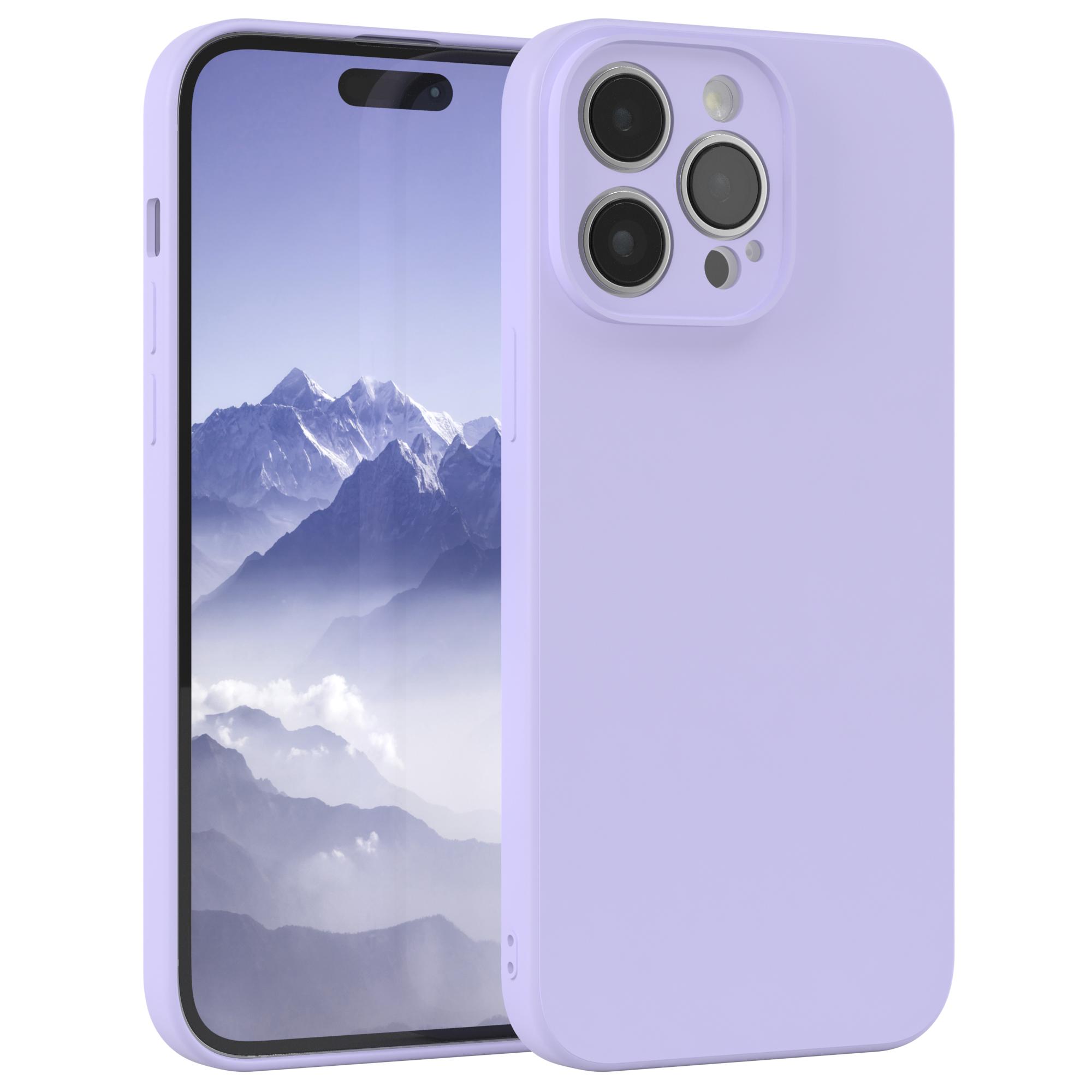 EAZY CASE Handycase 14 Pro Matt, TPU Lavendel Max, / Silikon Lila Backcover, Violett Apple, iPhone