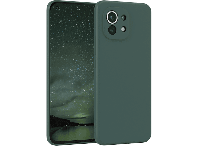 EAZY CASE TPU Silikon Handycase Matt, Grün Nachtgrün 5G, / Backcover, Mi 11 Xiaomi