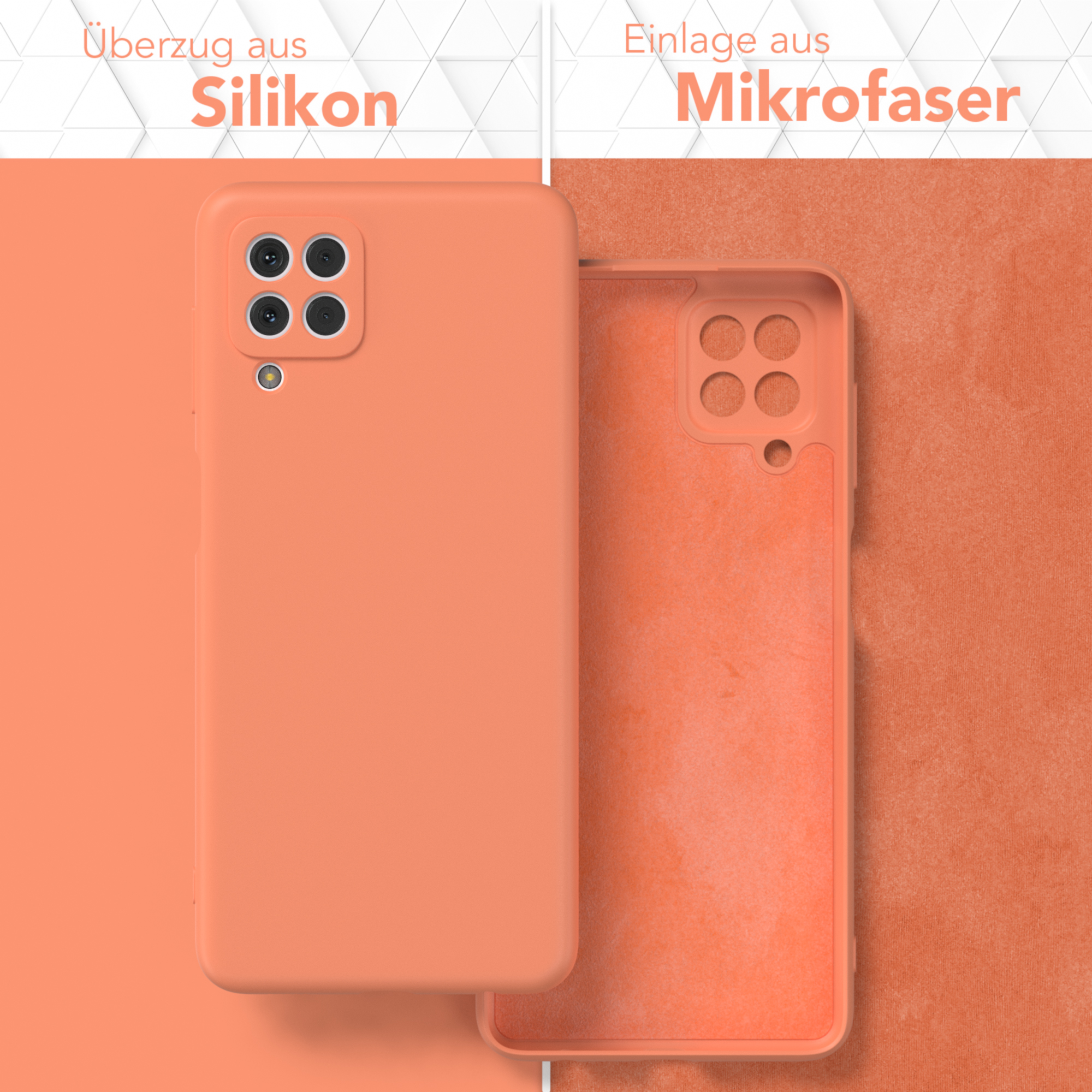 TPU Orange Matt, CASE Backcover, EAZY Silikon / / A22 Handycase M32 Samsung, 4G, Galaxy M22
