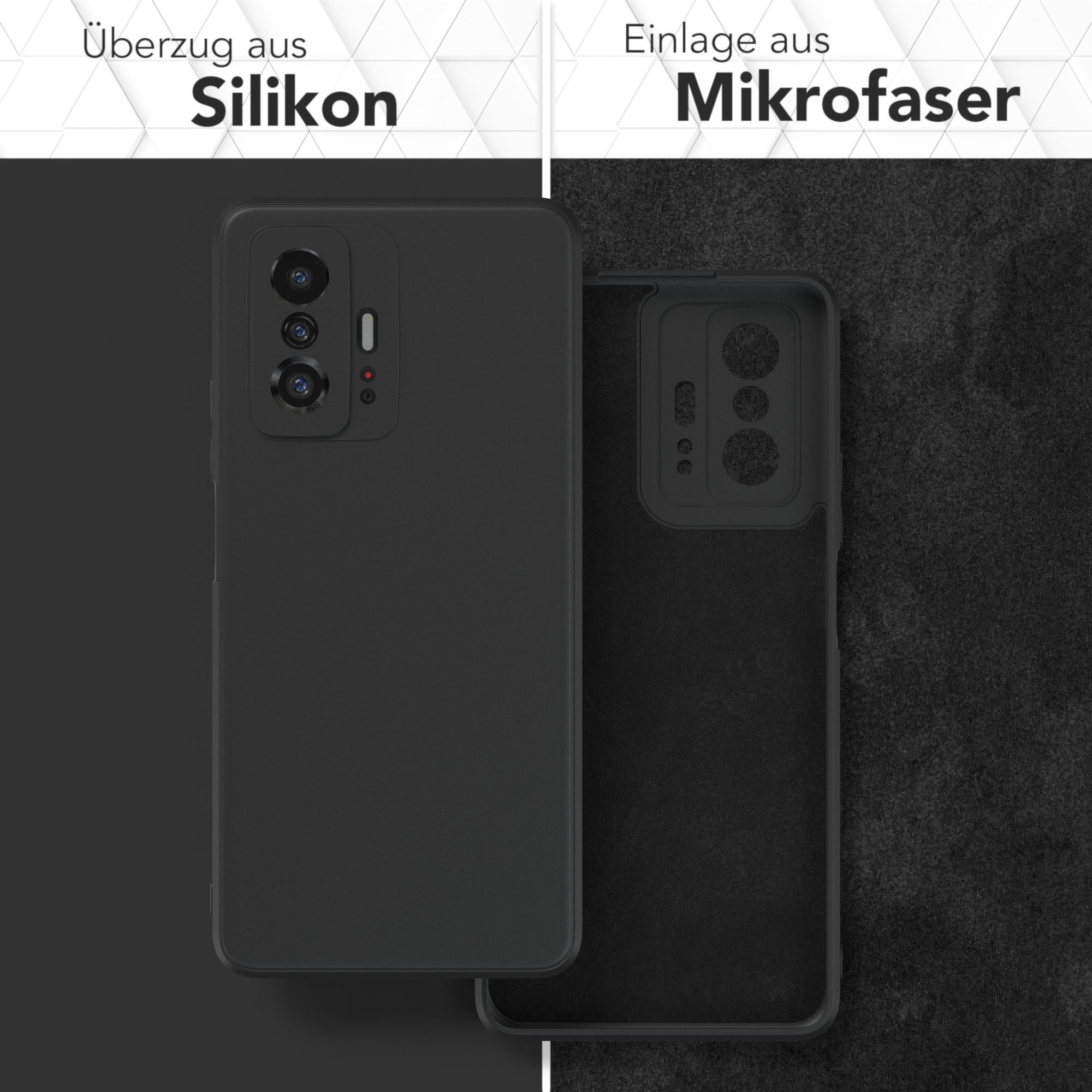 EAZY CASE TPU Silikon 5G, / Backcover, Handycase Schwarz 11T Matt, Xiaomi Xiaomi, 11T Pro