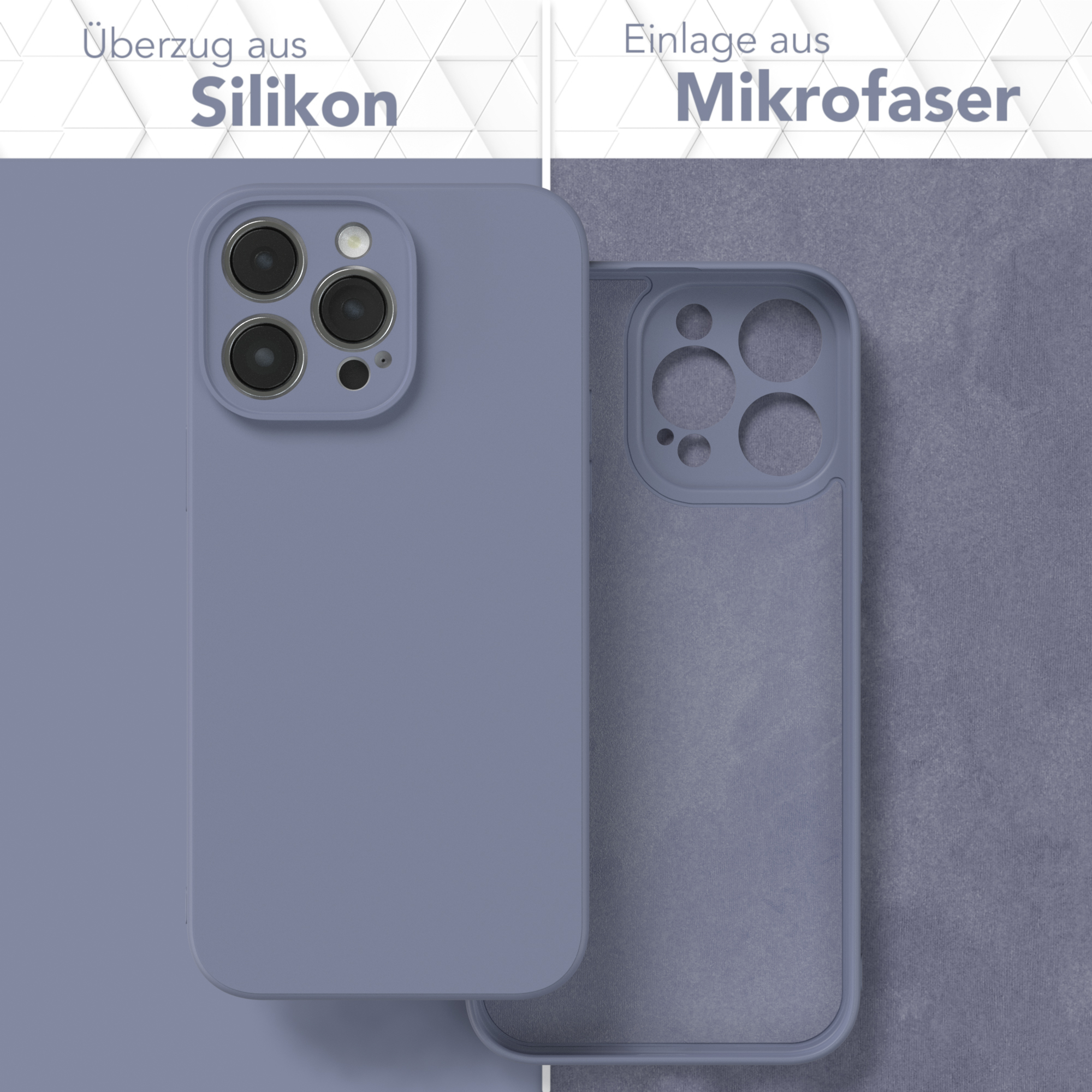 CASE Backcover, Blau iPhone 14 Pro Silikon Matt, Max, Apple, EAZY Handycase TPU Eis