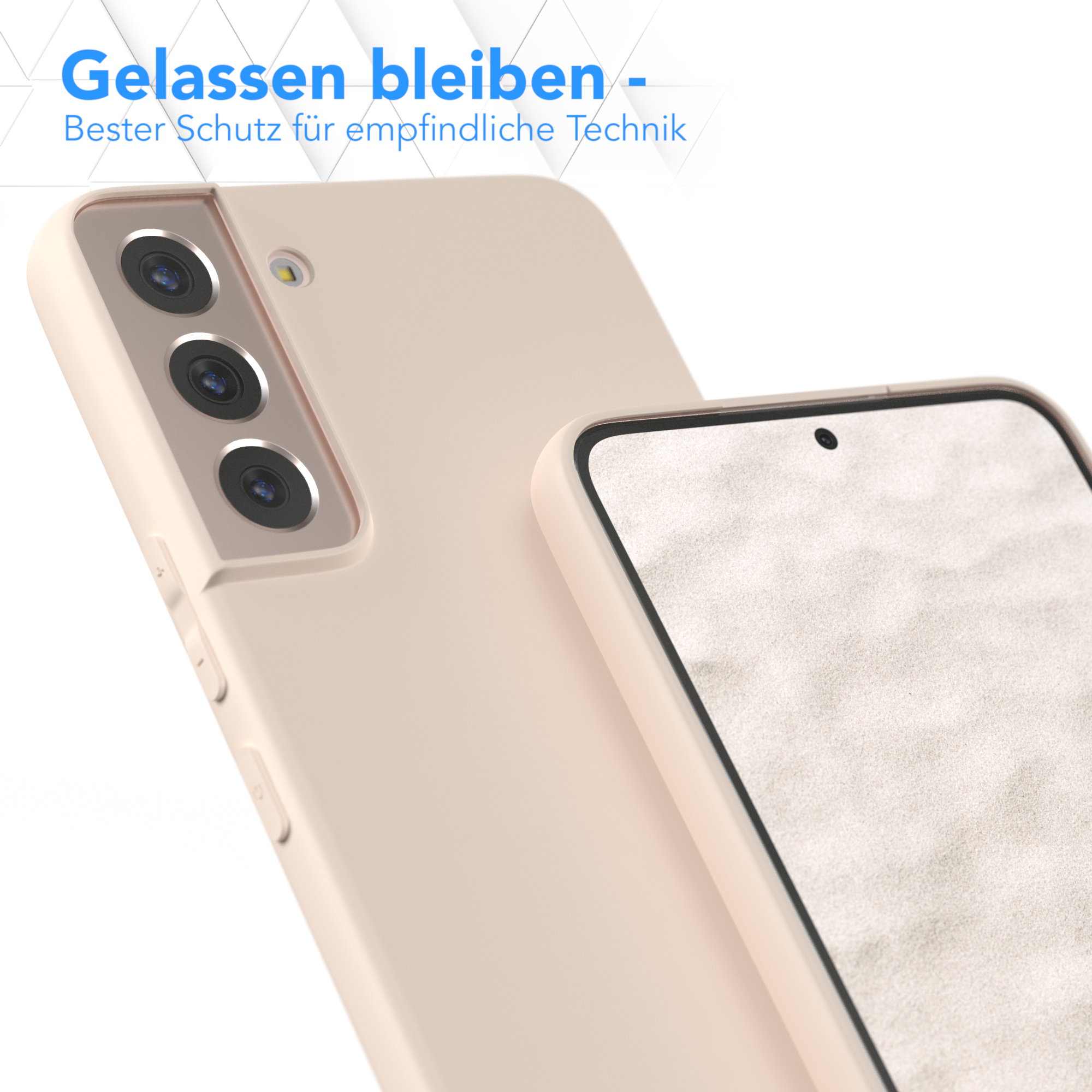 EAZY CASE TPU Handycase Backcover, Galaxy S22 Beige 5G, Plus / Silikon Matt, Taupe Samsung