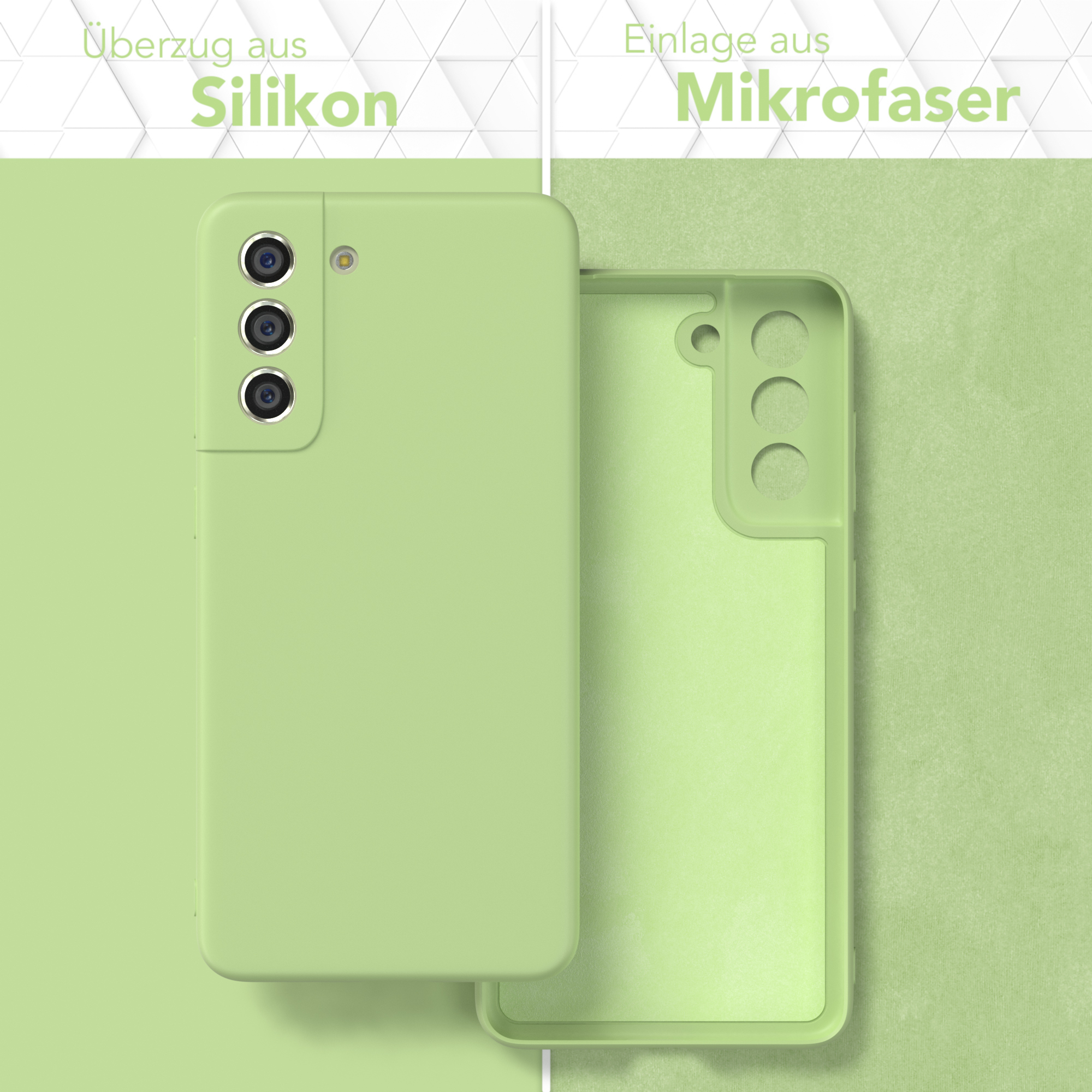 Grün 5G, Galaxy Silikon FE EAZY Backcover, Matt, Samsung, CASE TPU Handycase S21