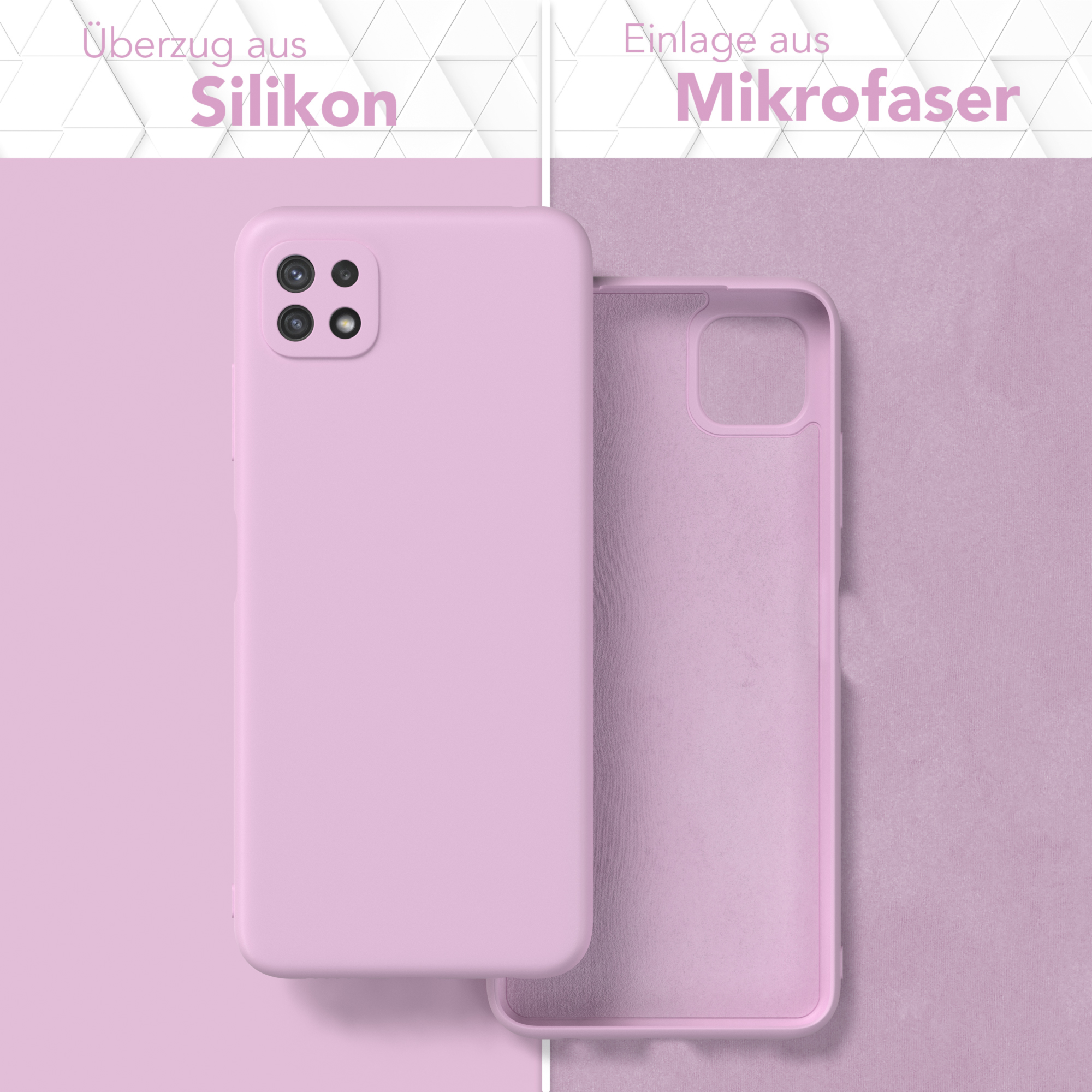 EAZY CASE TPU Silikon Flieder A22 Backcover, / Samsung, 5G, Handycase Matt, Galaxy Lila