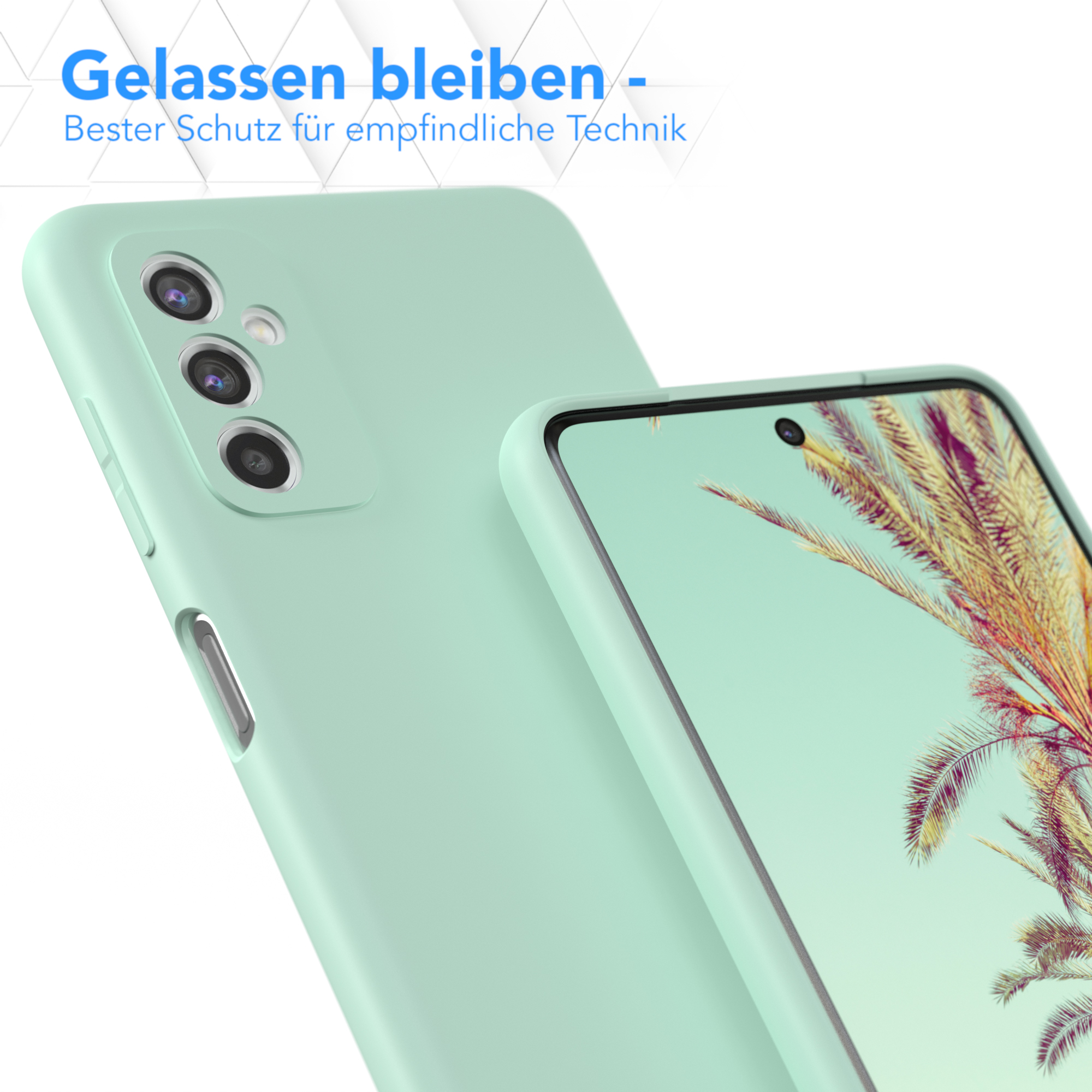 5G, TPU Handycase EAZY Grün M52 Matt, Galaxy Samsung, Silikon CASE Backcover, Mint