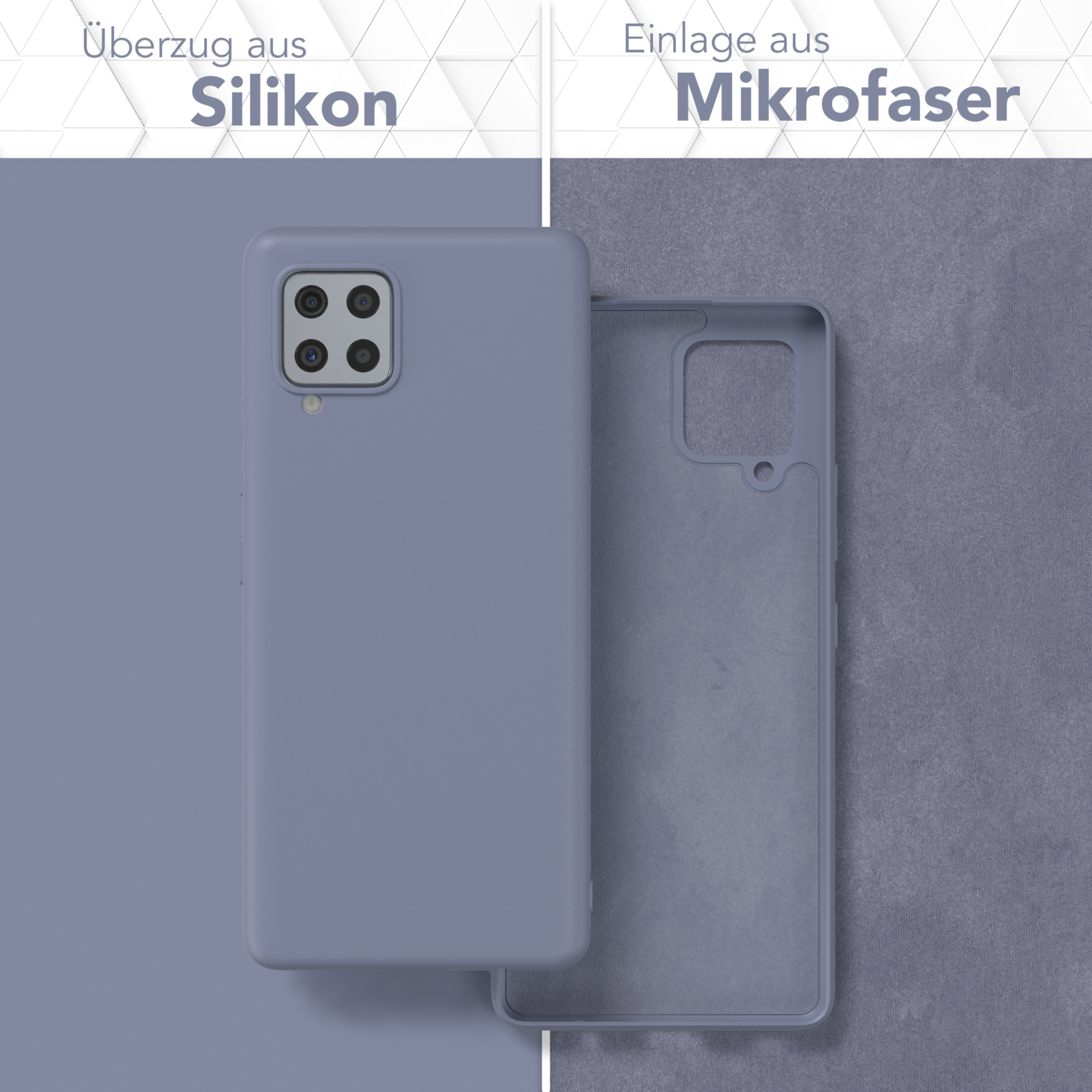 A42 Silikon Matt, Samsung, Galaxy CASE Eis Blau Backcover, TPU Handycase 5G, EAZY