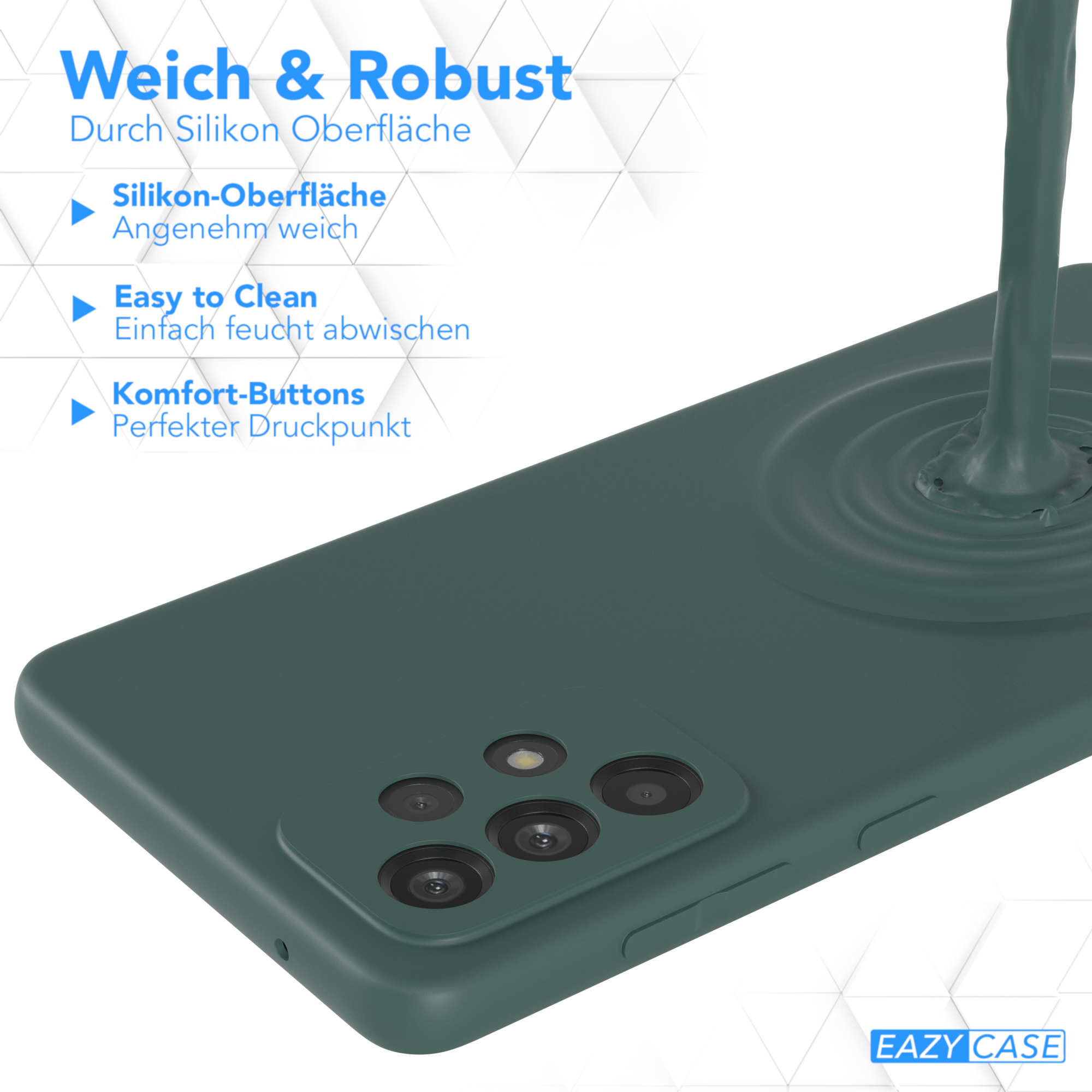 Grün Nachtgrün A73 Handycase / Matt, Galaxy 5G, CASE Samsung, Backcover, EAZY Silikon TPU