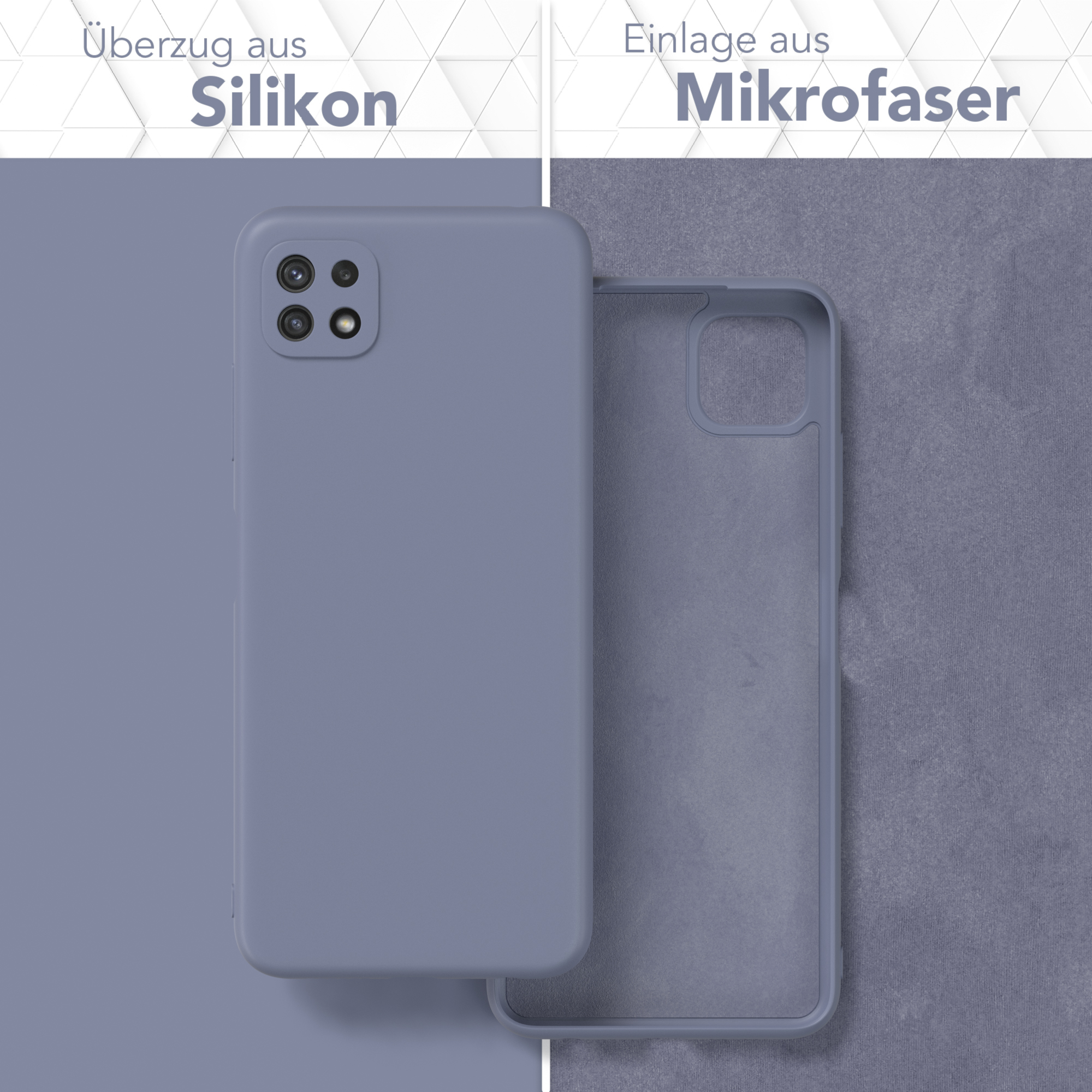 Backcover, Galaxy Matt, Silikon CASE Samsung, Blau Handycase A22 TPU EAZY 5G, Eis