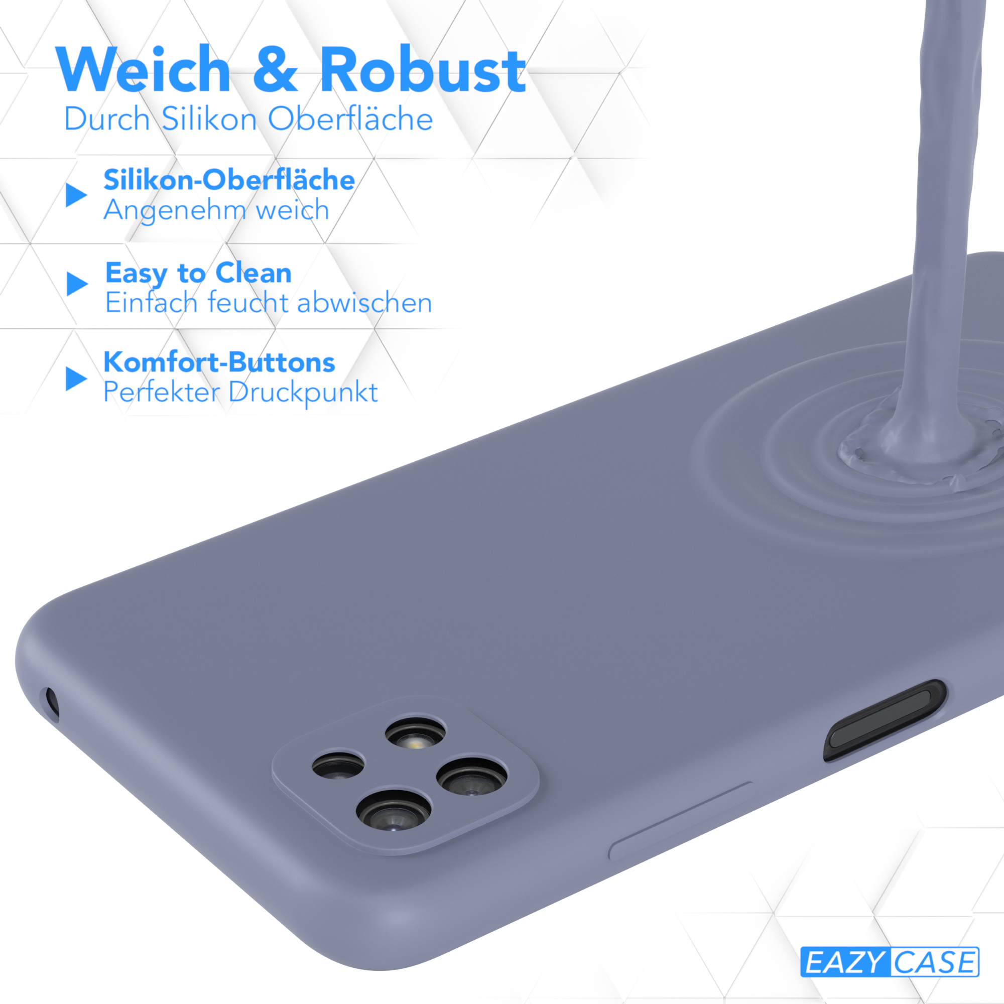 Galaxy Blau 5G, Handycase CASE EAZY Backcover, TPU Eis Matt, A22 Silikon Samsung,