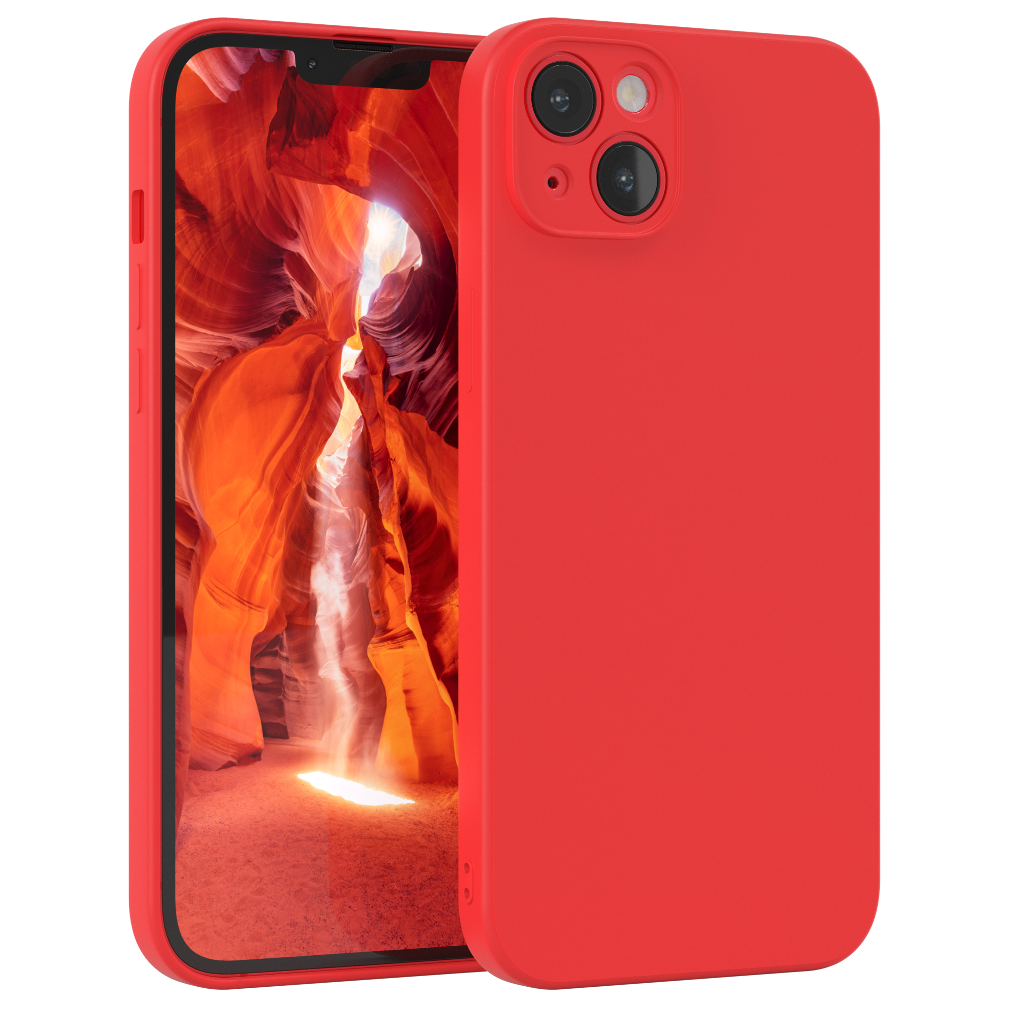 Silikon TPU Rot EAZY iPhone Handycase Apple, Backcover, Matt, CASE Plus, 14