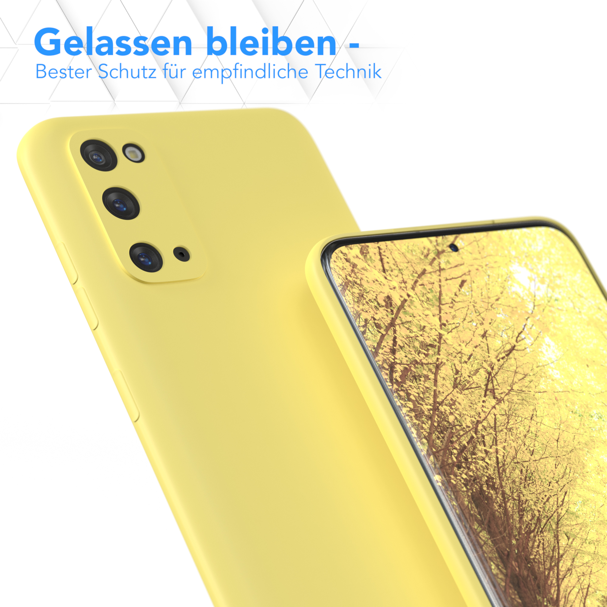 EAZY CASE TPU Silikon Gelb Handycase Galaxy S20, Samsung, Matt, Backcover