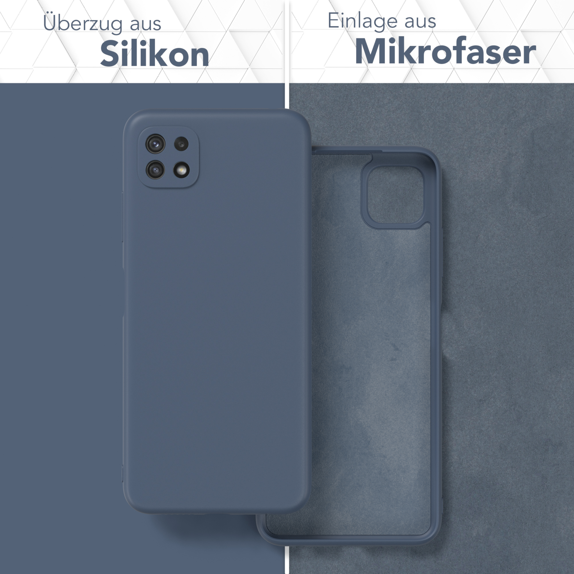EAZY CASE Silikon 5G, Samsung, Blau A22 Handycase Galaxy Backcover, Matt, / TPU Petrol