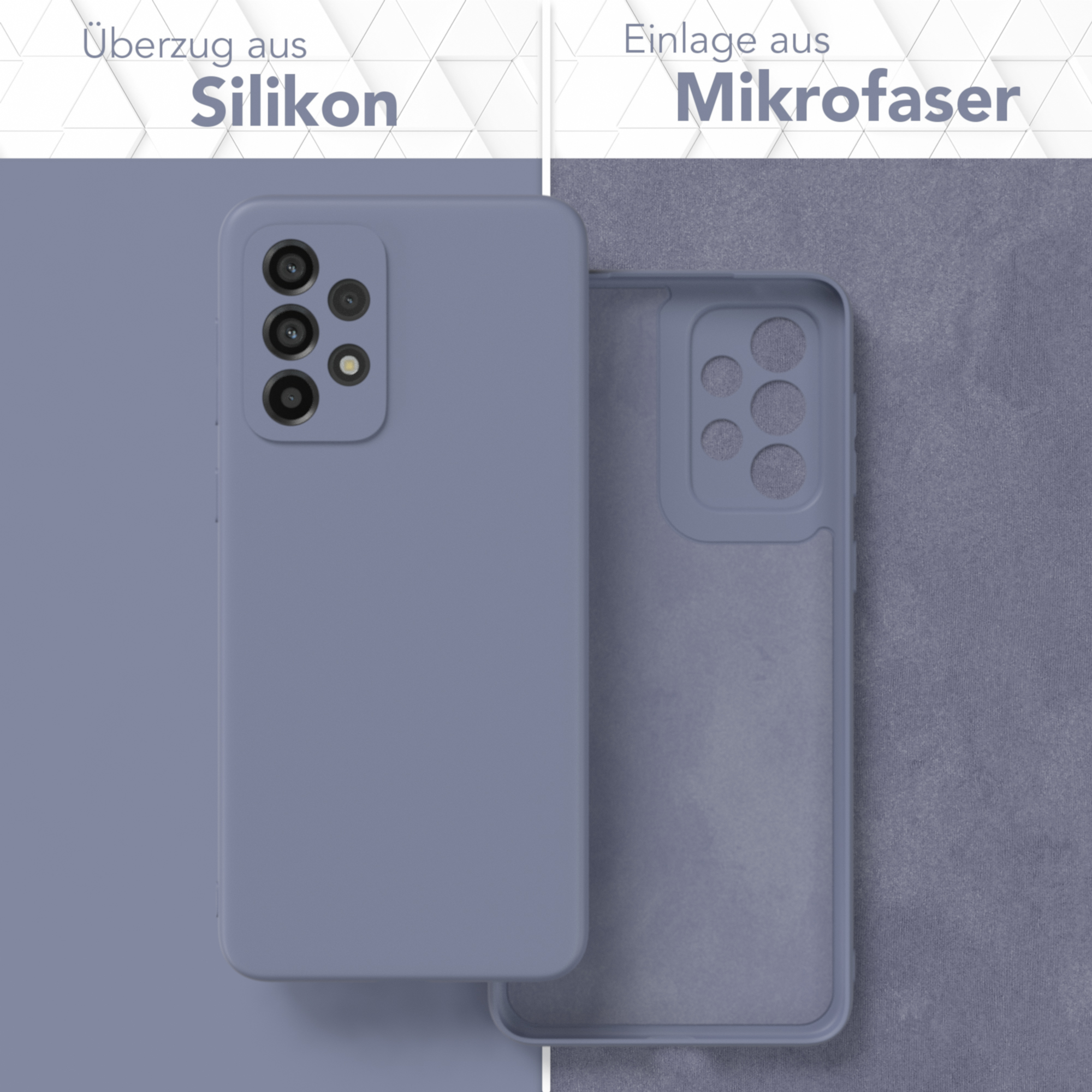 Silikon CASE Matt, Handycase Backcover, Blau Galaxy 5G, Samsung, Eis A33 EAZY TPU