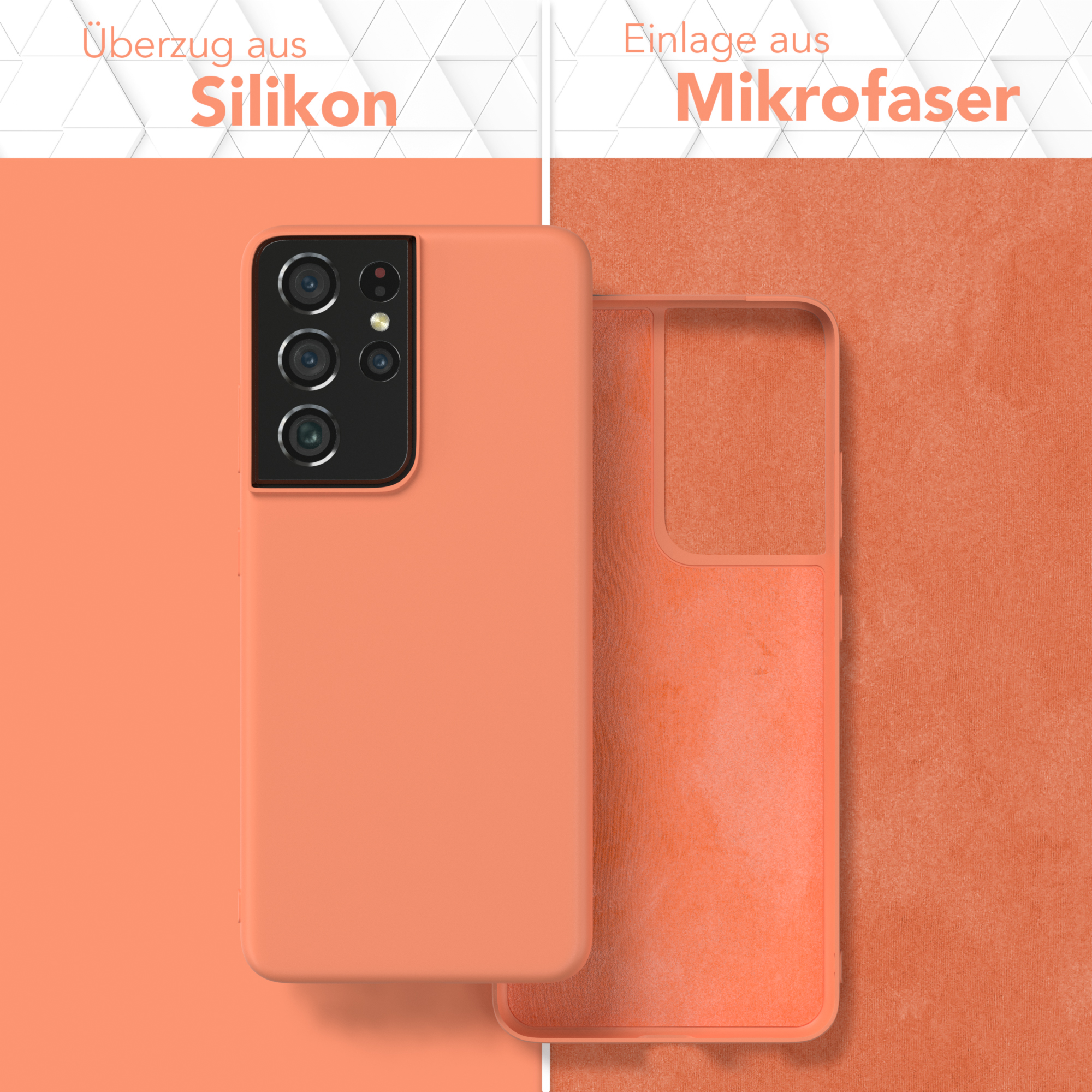 Orange Backcover, CASE Handycase S21 Galaxy TPU 5G, Samsung, Matt, Silikon Ultra EAZY