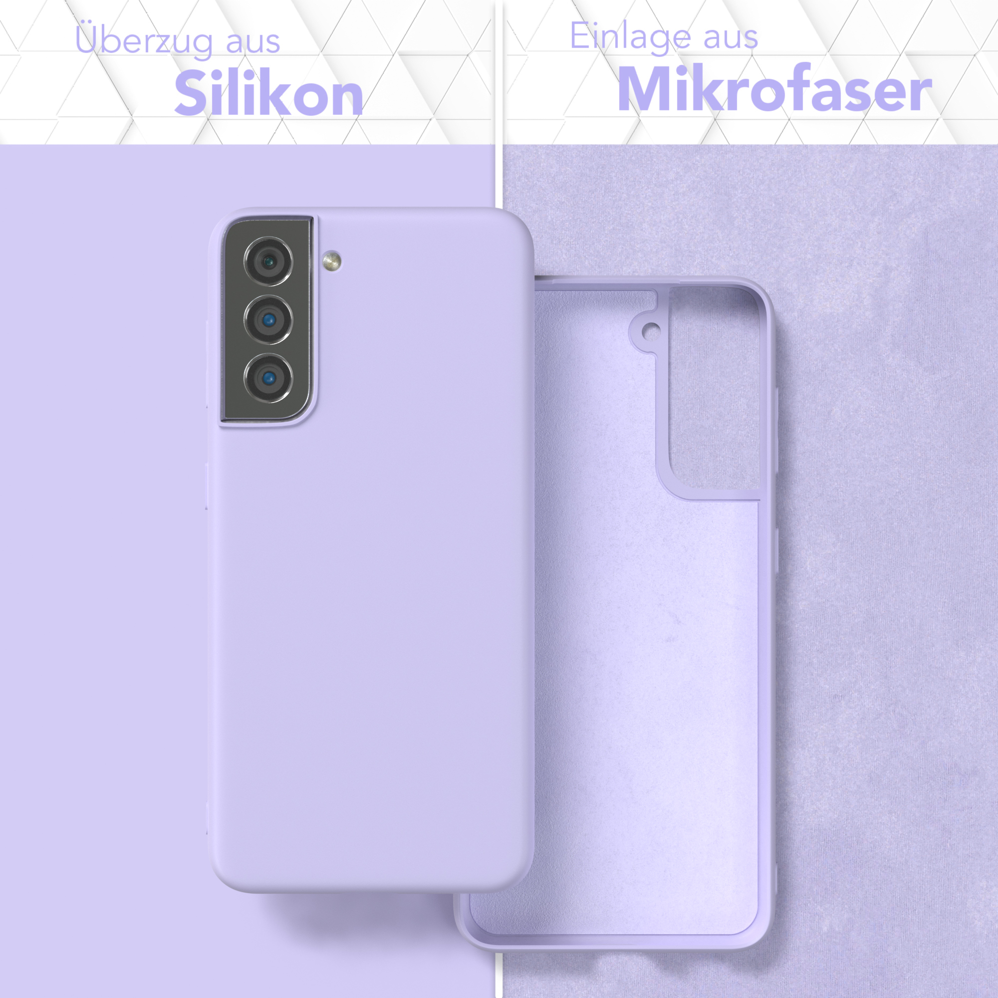 EAZY CASE Violett Backcover, Samsung, Galaxy Lavendel S21 5G, Handycase Lila / TPU Matt, Silikon