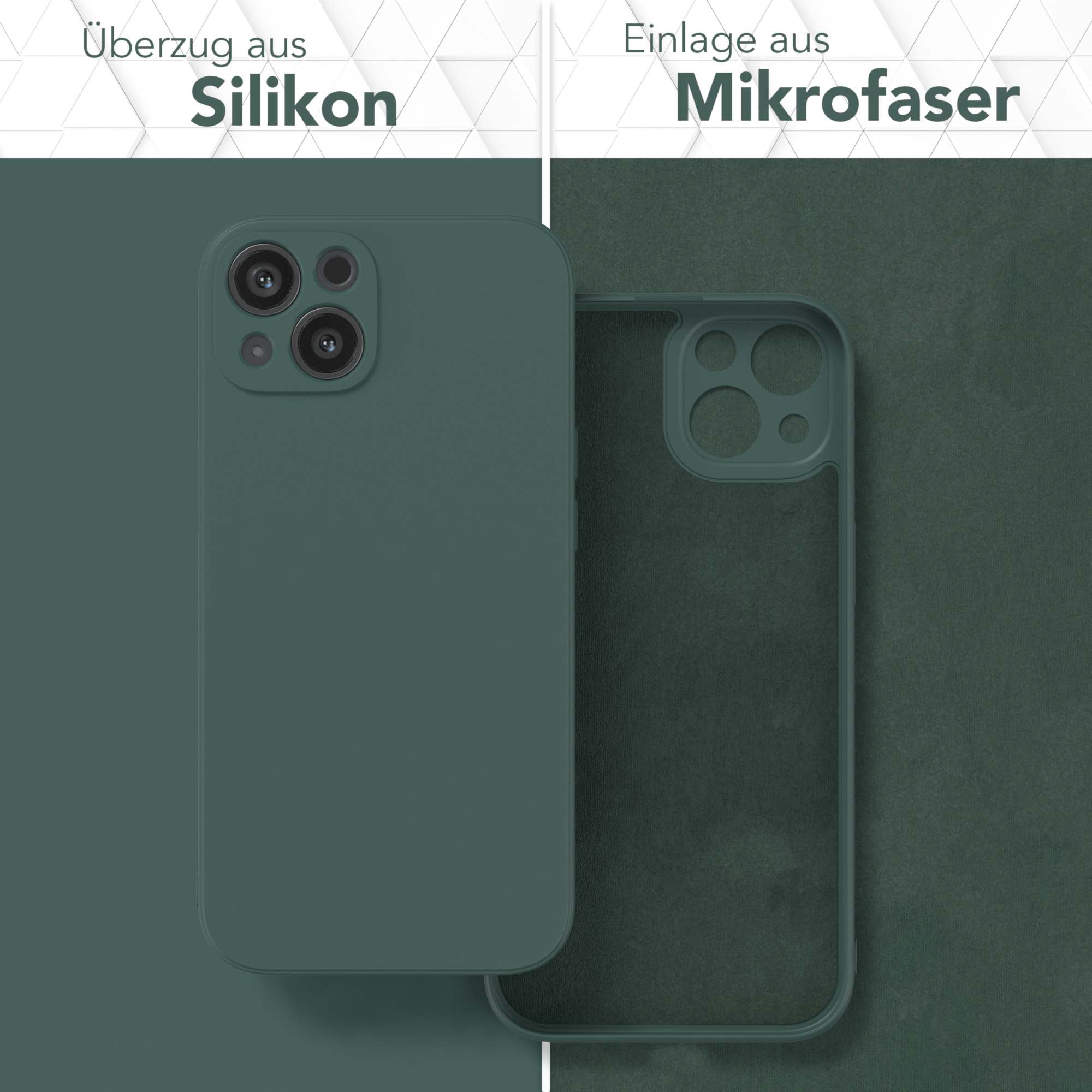 EAZY CASE 13, Nachtgrün Handycase Grün TPU / Silikon Backcover, Apple, iPhone Matt