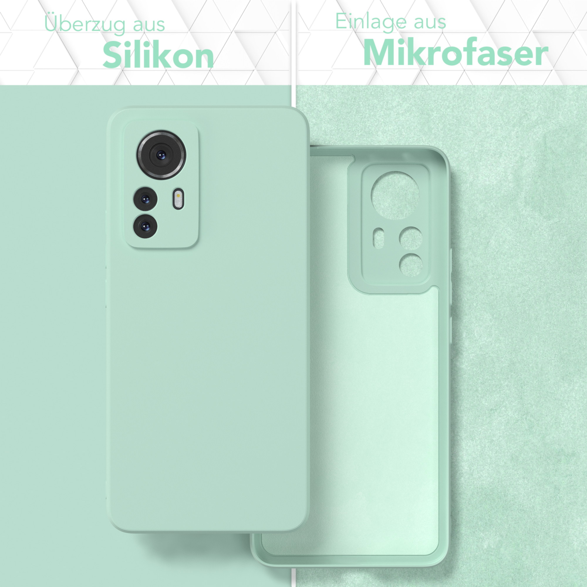 EAZY CASE TPU Silikon Handycase Xiaomi, Backcover, 12 Matt, Grün Pro, Mint